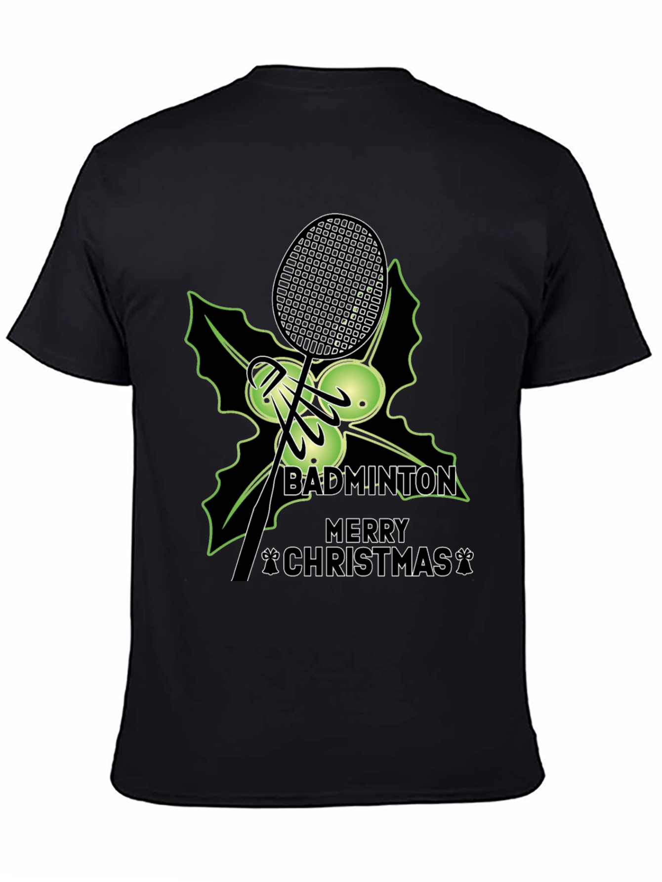 Badminton Merry Christmas Graphic Tee