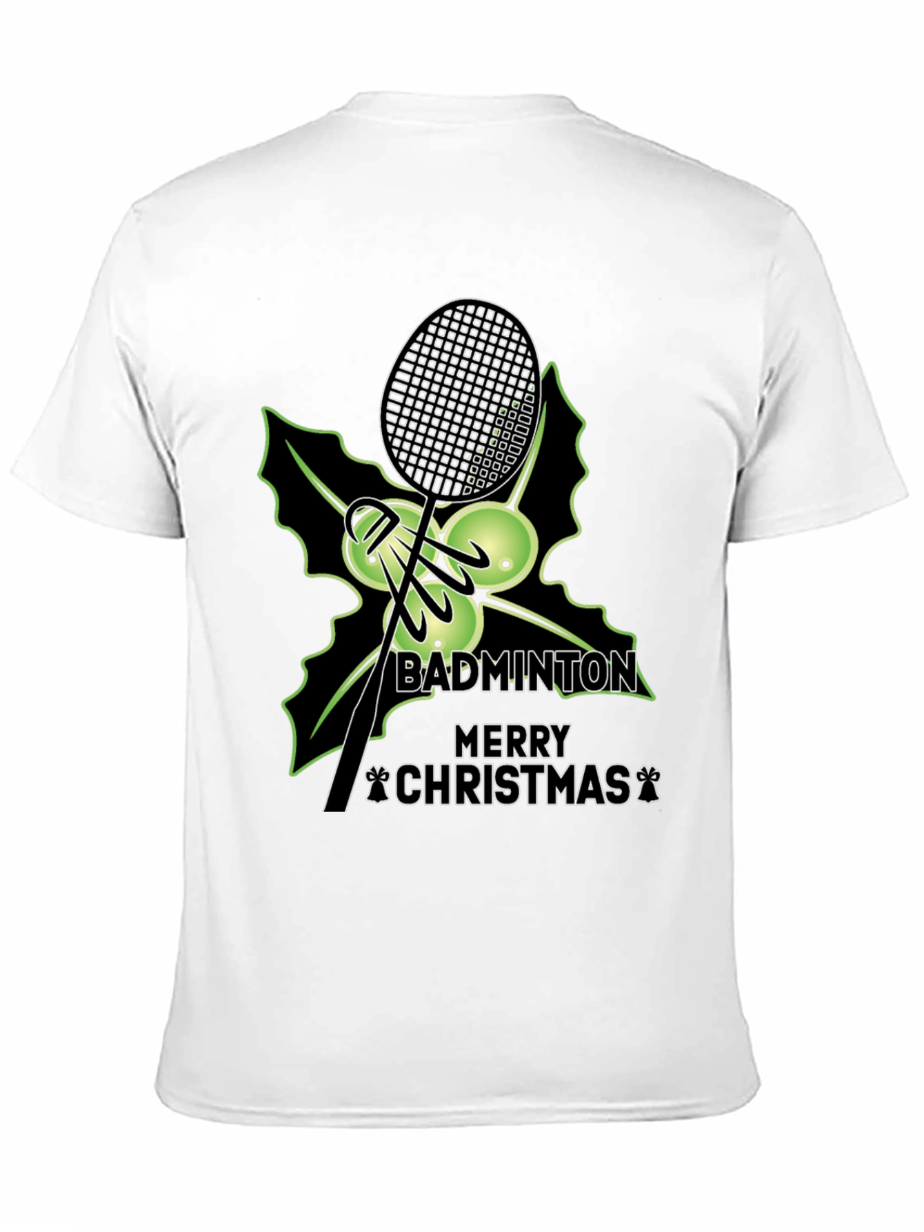 Badminton Merry Christmas Graphic Tee