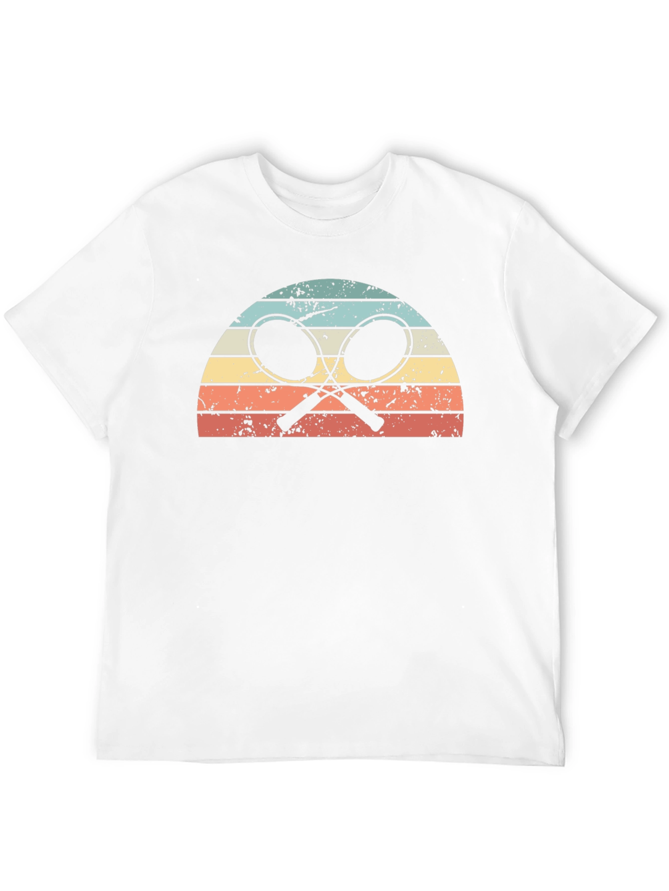 Retro Tennis Sunset Graphic T-Shirt