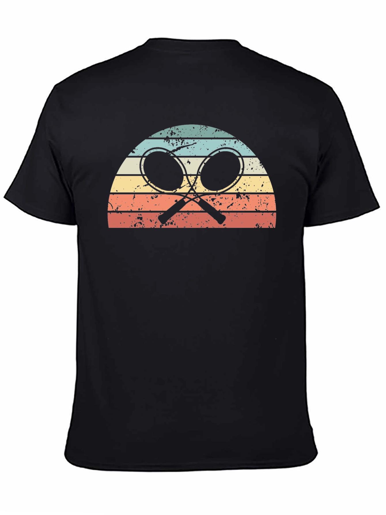 Retro Tennis Sunset Graphic T-Shirt
