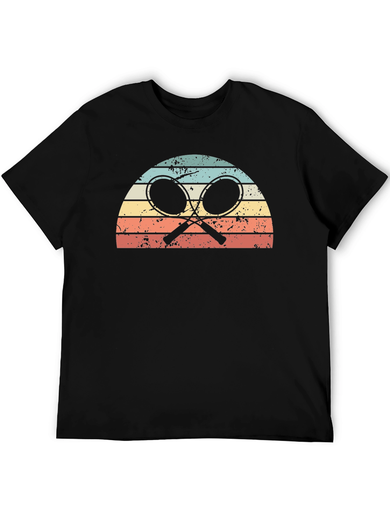 Retro Tennis Sunset Graphic T-Shirt