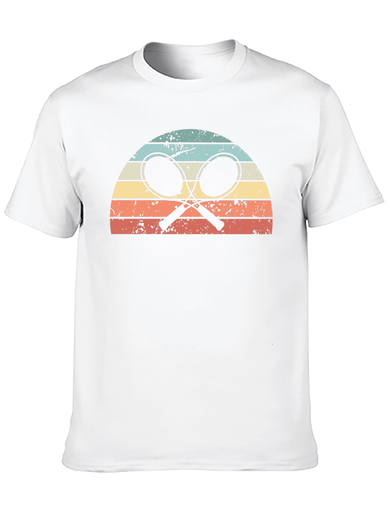 Retro Tennis Sunset Graphic T-Shirt