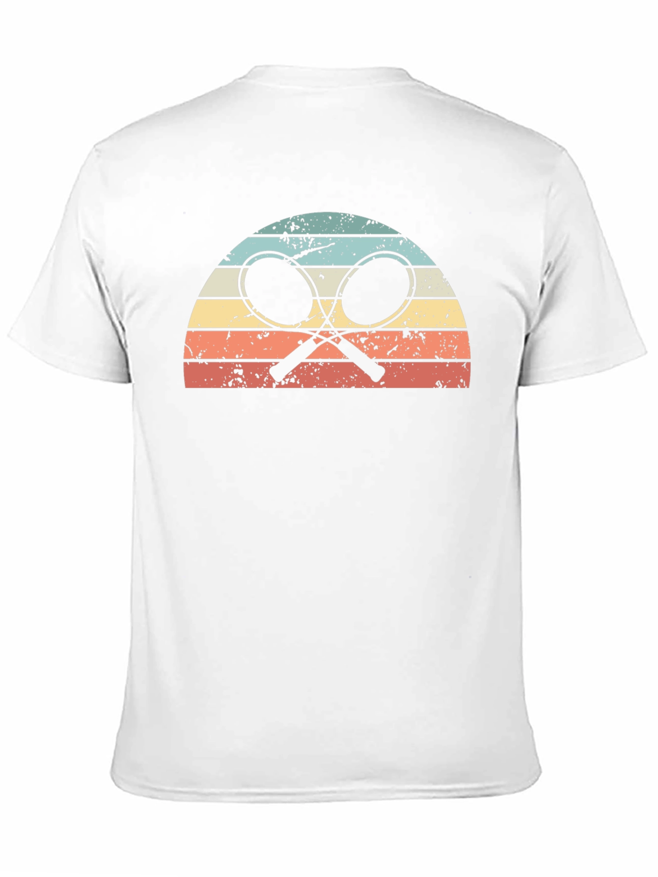 Retro Tennis Sunset Graphic T-Shirt