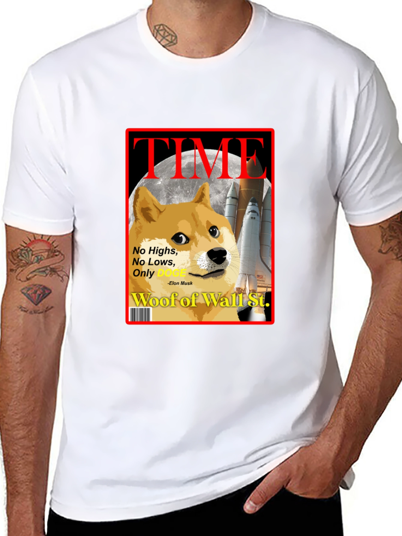 Doge TIME Magazine T-Shirt – Funny Crypto Meme Tee