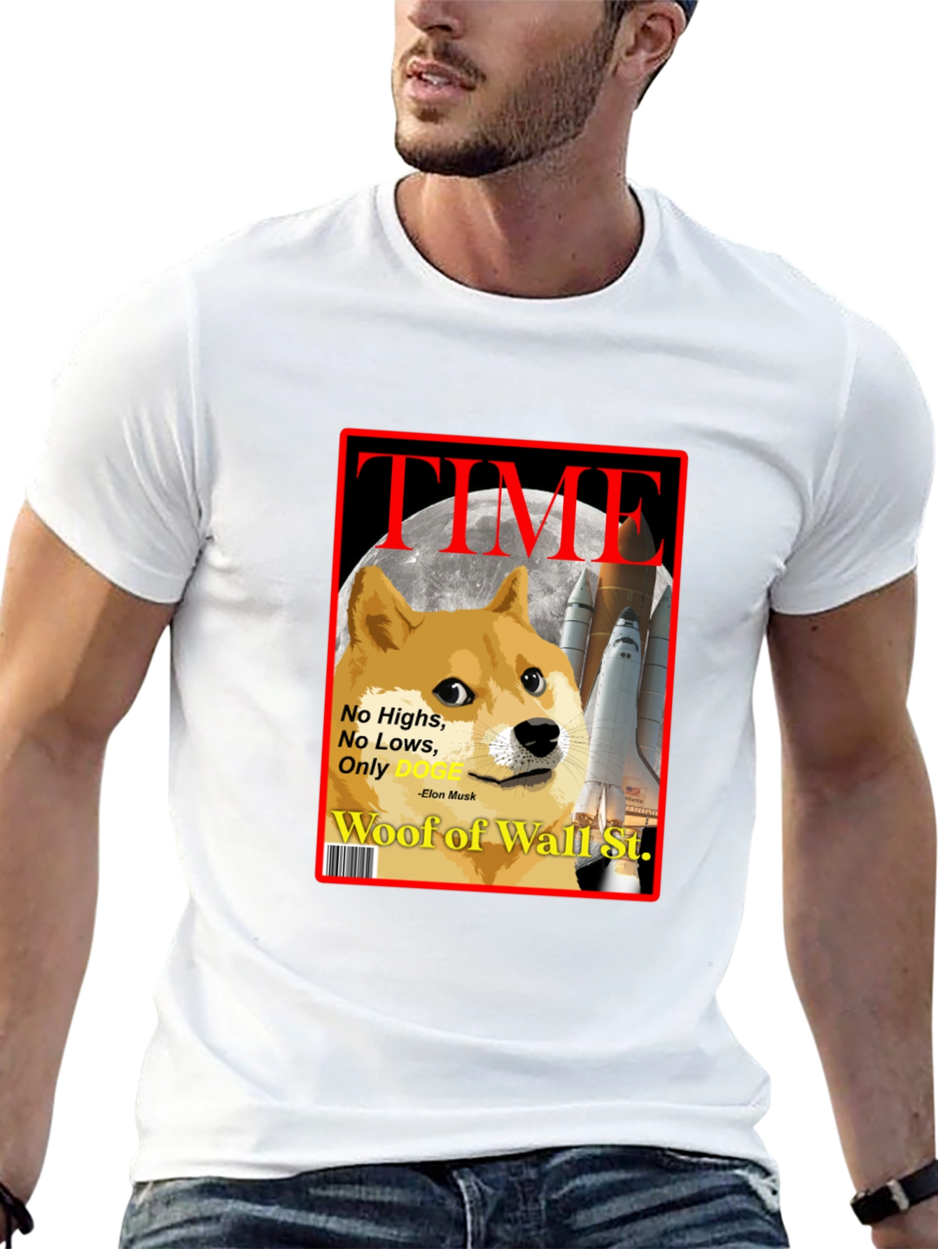 Doge TIME Magazine T-Shirt – Funny Crypto Meme Tee