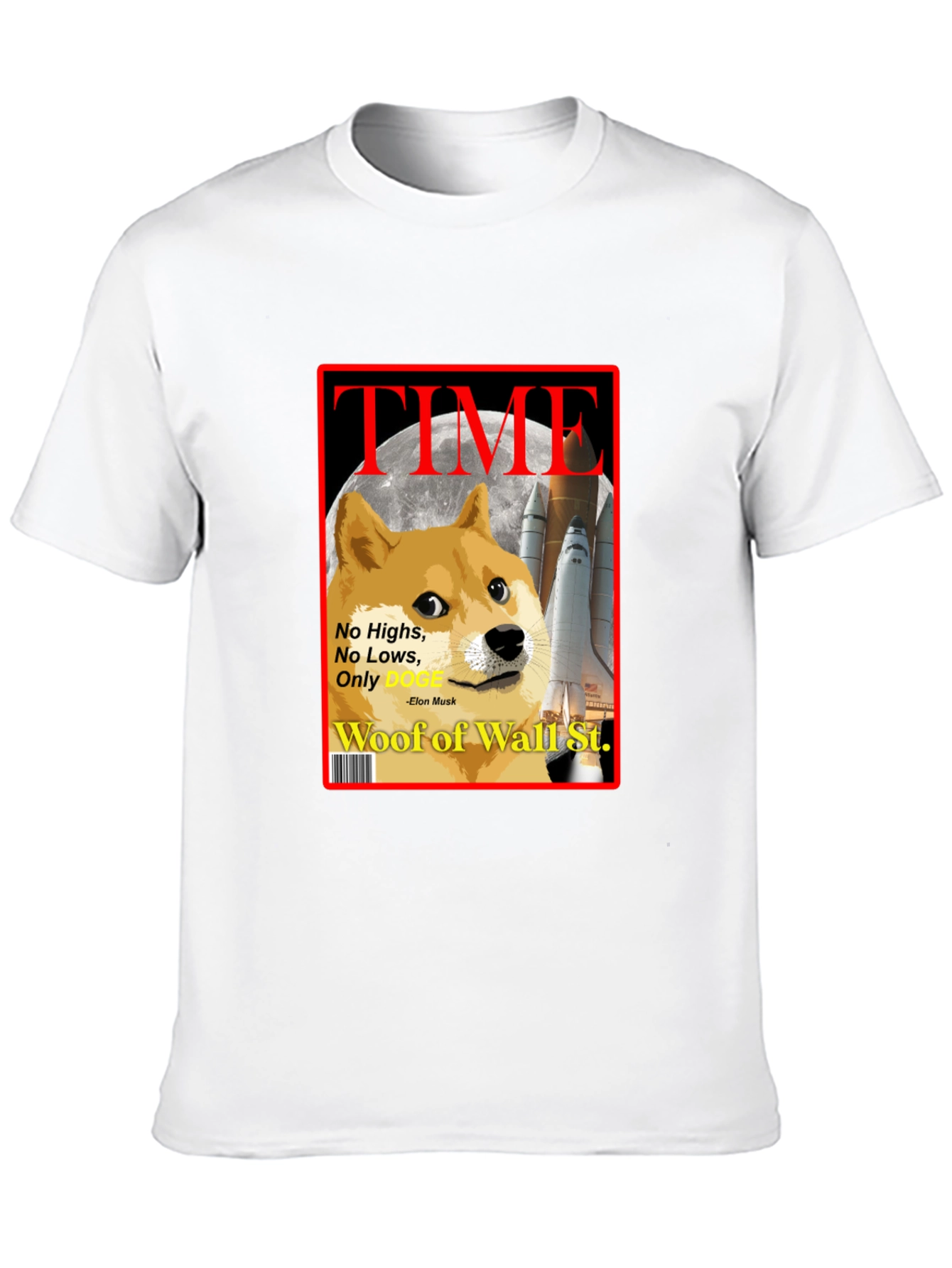 Doge TIME Magazine T-Shirt – Funny Crypto Meme Tee