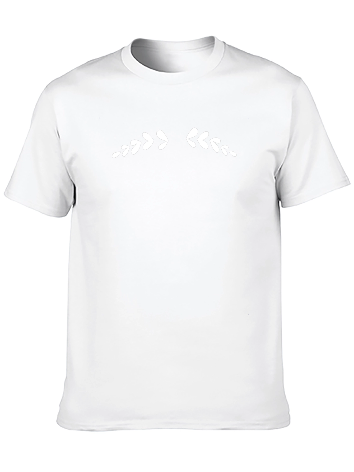 Mens Black Graphic Tee - Leaf Accent