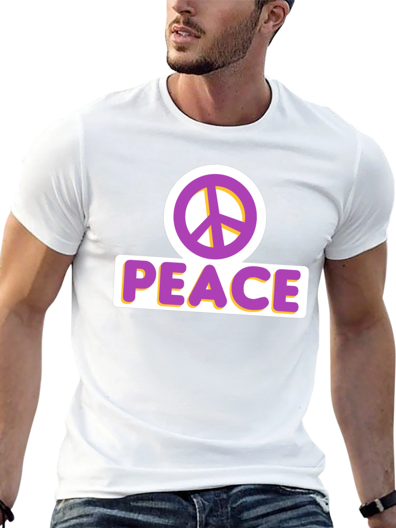 Peace Sign T-Shirt - Black Graphic Tee