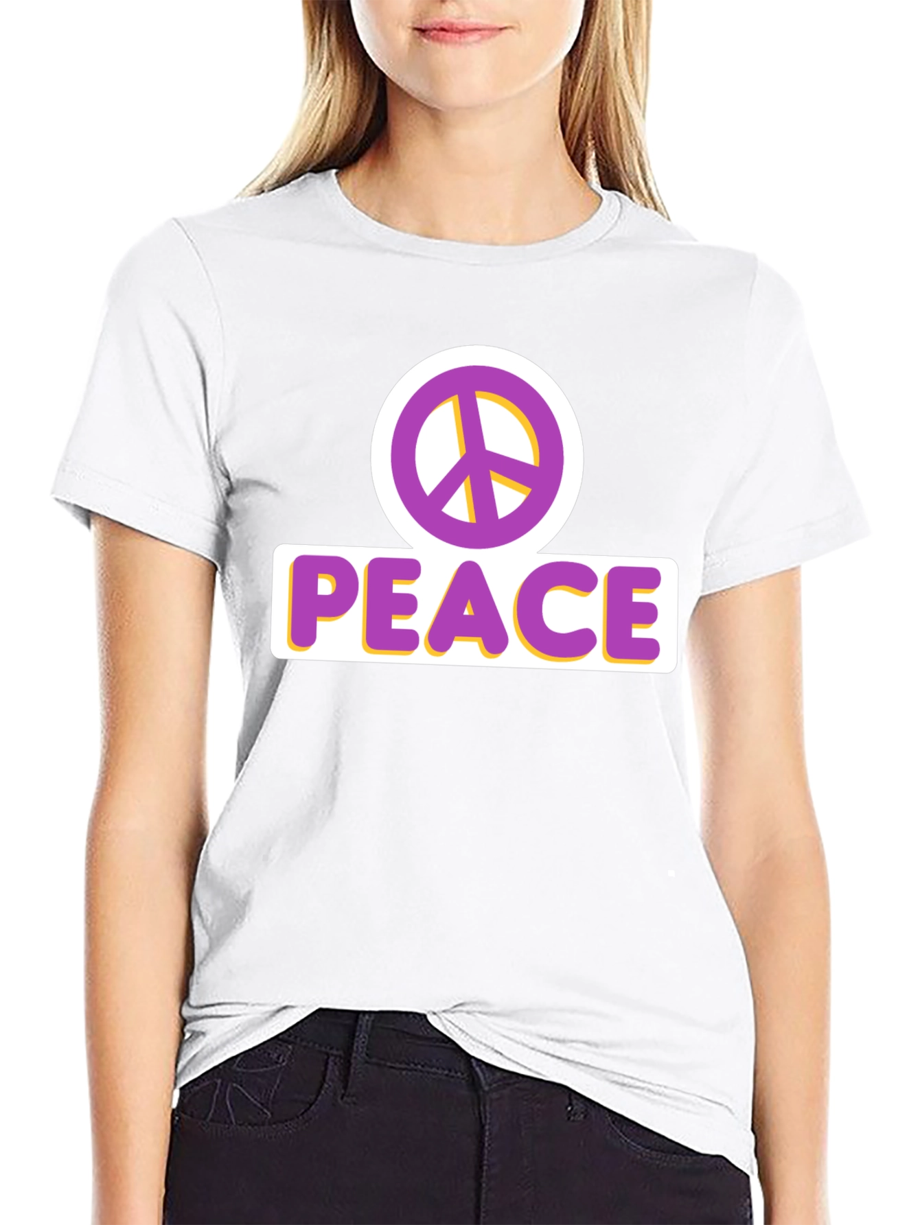 Peace Sign T-Shirt - Black Graphic Tee