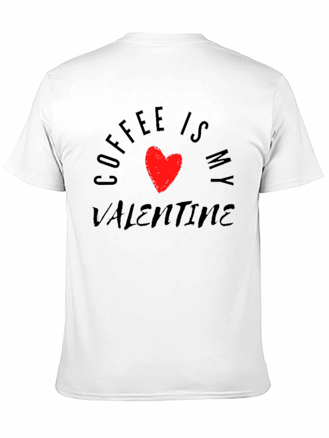 Coffee Is My Valentine Graphic Tee - Black