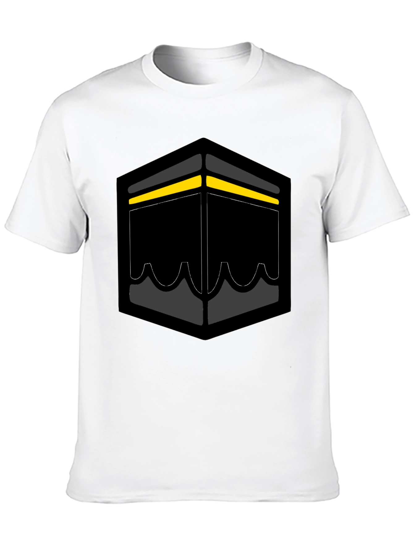 Black Kaaba Graphic Tee - Stylish Islamic Design