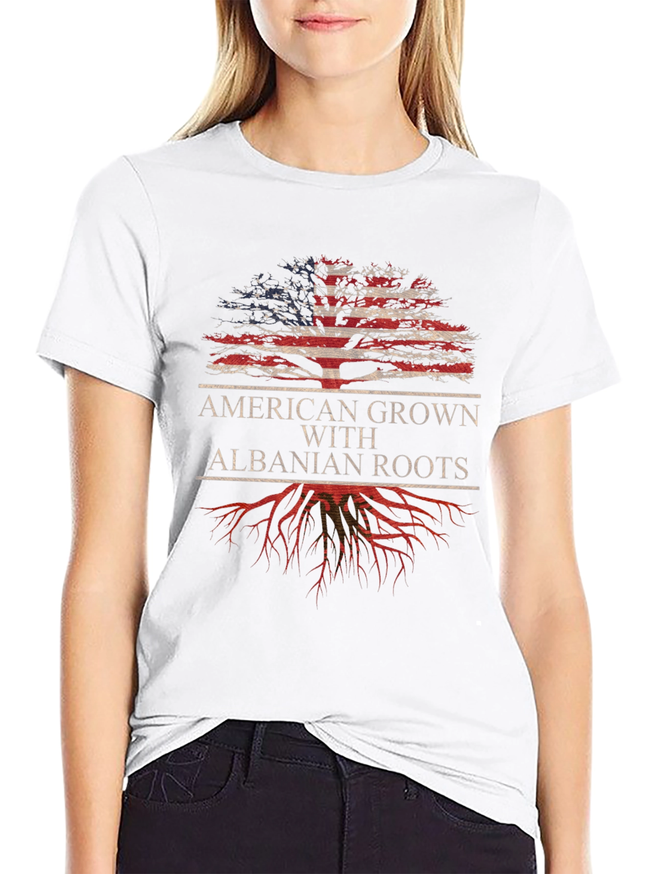 American Grown Albanian Roots T-Shirt