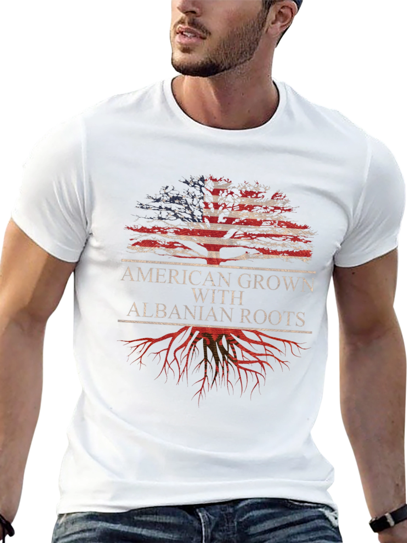 American Grown Albanian Roots T-Shirt