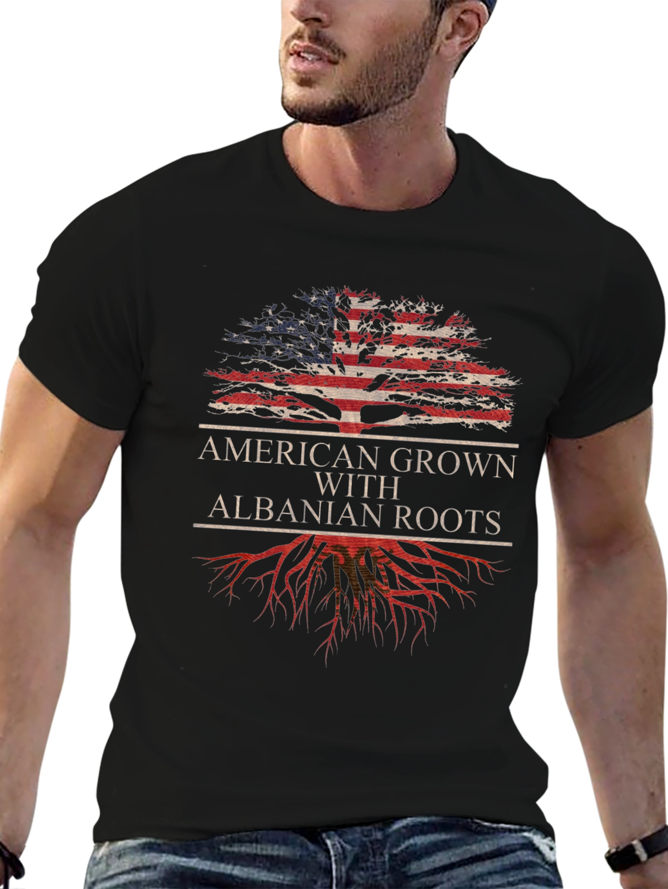 American Grown Albanian Roots T-Shirt
