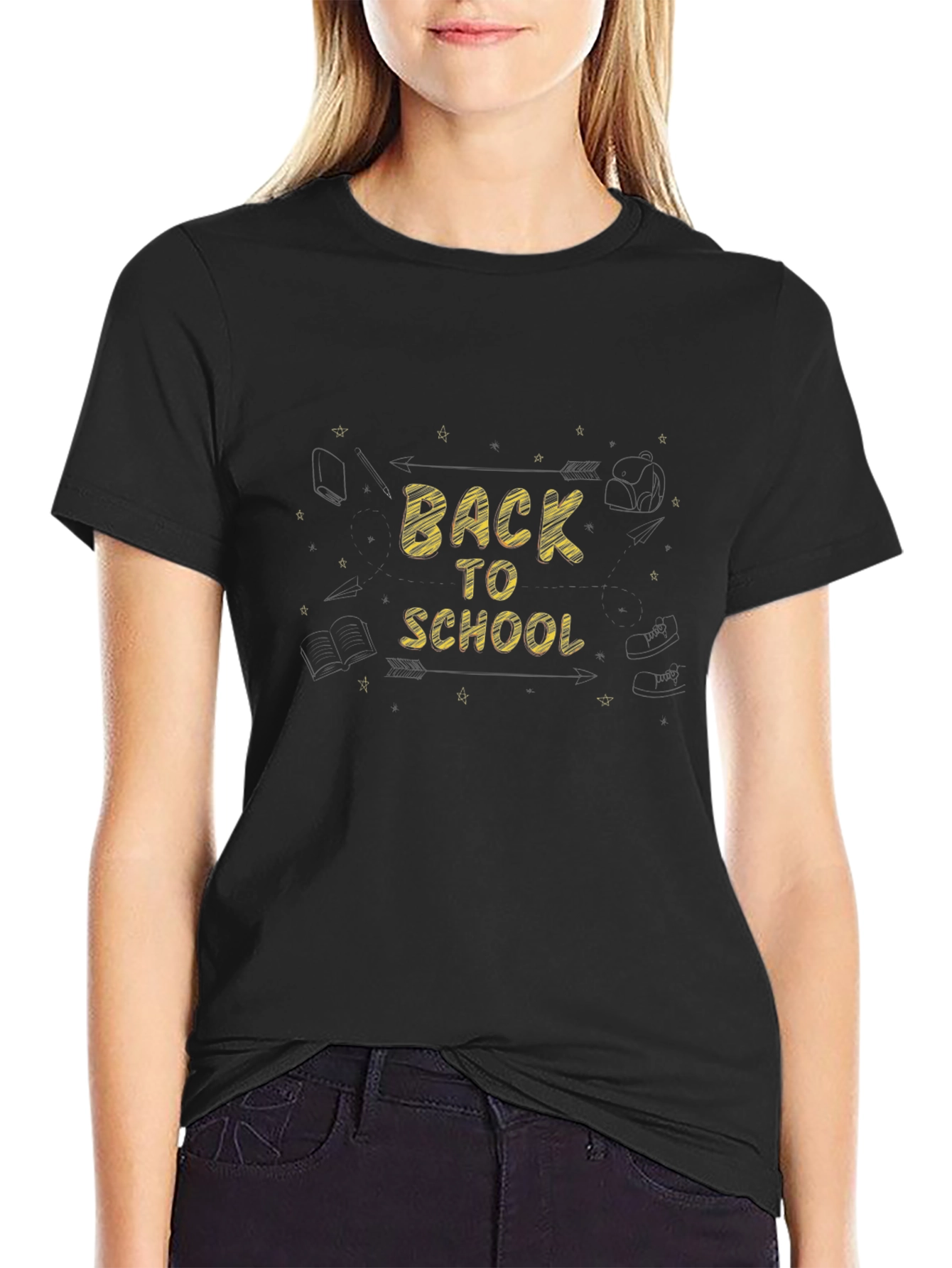 Back To School Graphic Tee - Black