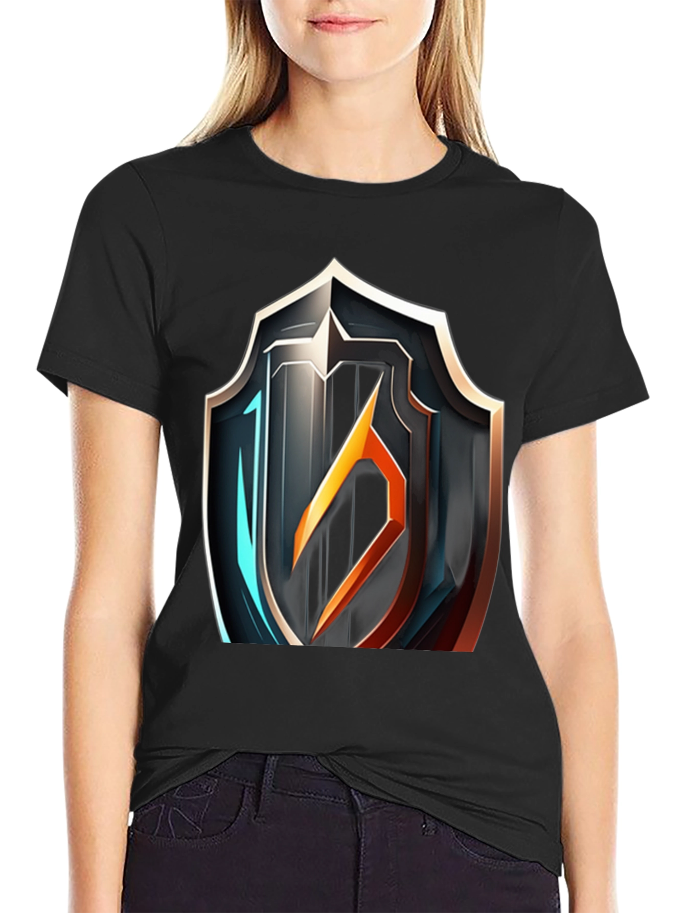 Shield Graphic Tee - Modern Armor Design