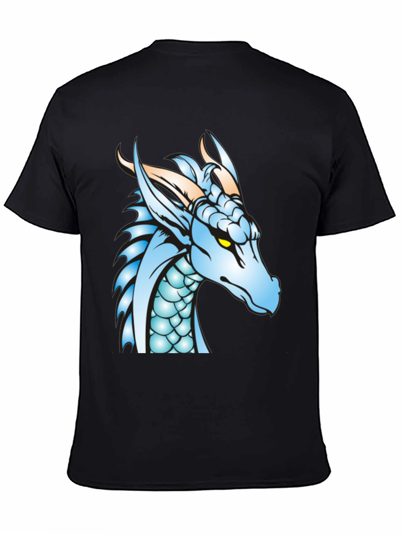 Dragon Graphic Tee - Black Cotton T-Shirt