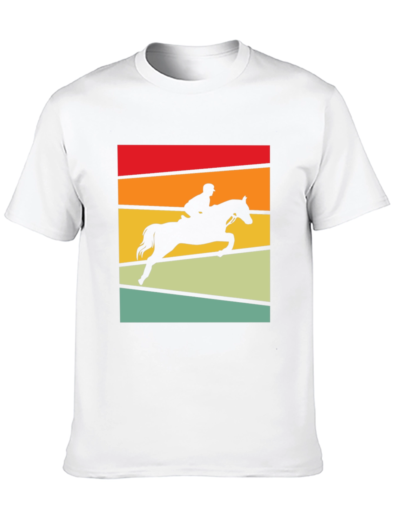 Equestrian Sunset T-Shirt - Horse Jumping Design