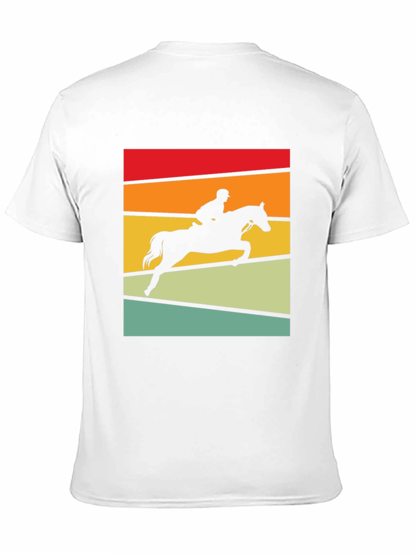 Equestrian Sunset T-Shirt - Horse Jumping Design