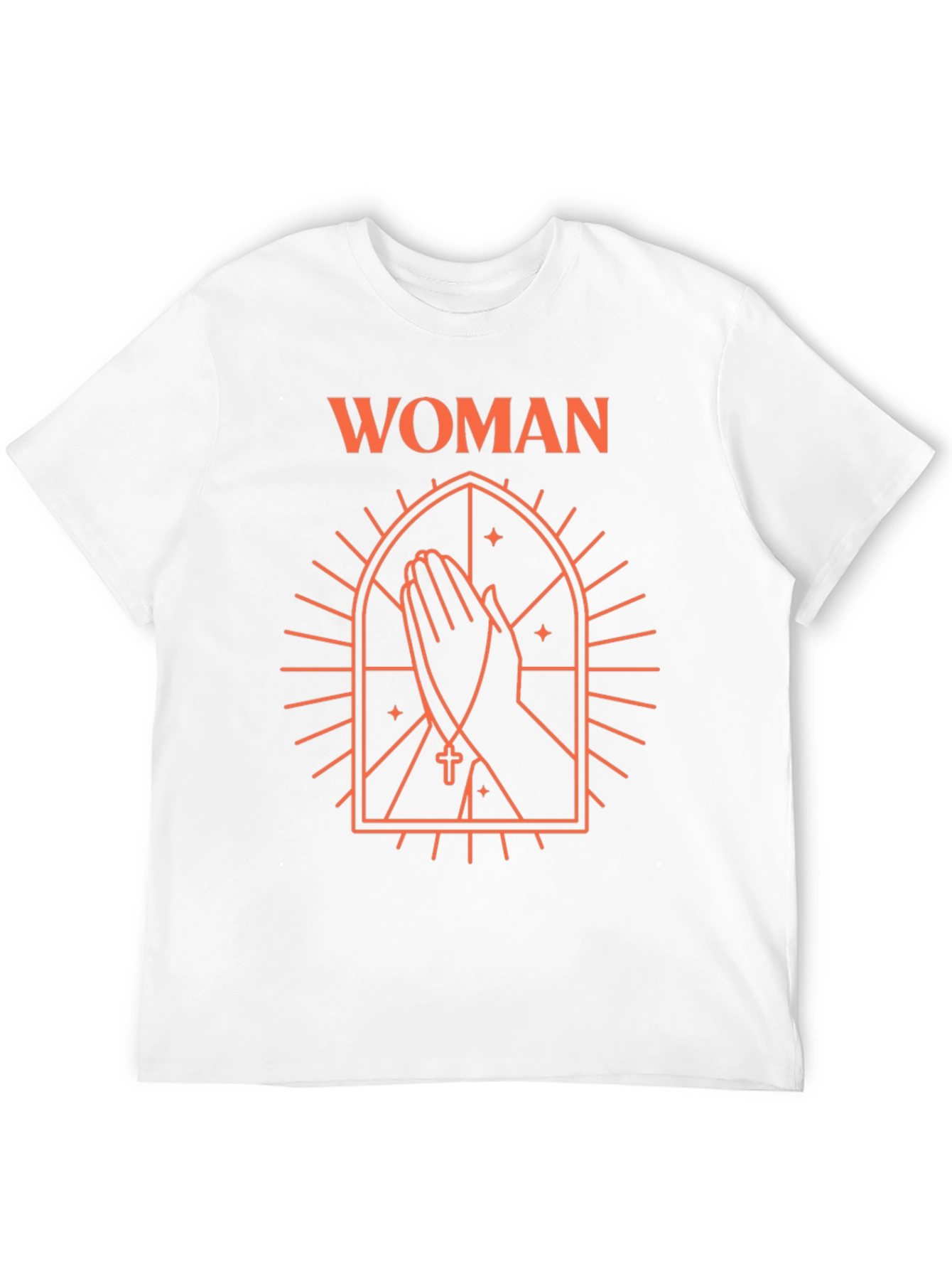 Woman Praying T-Shirt - Black Graphic Tee