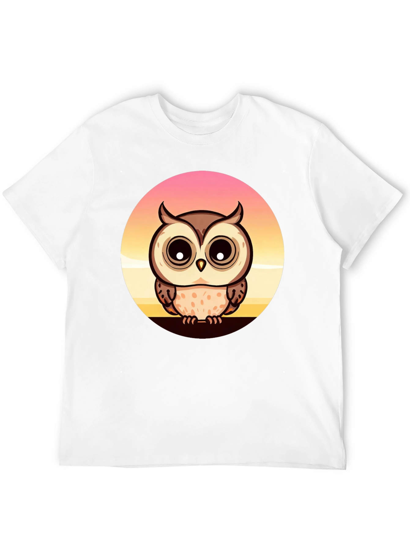 Owl Sunset Graphic T-Shirt - Unique Design