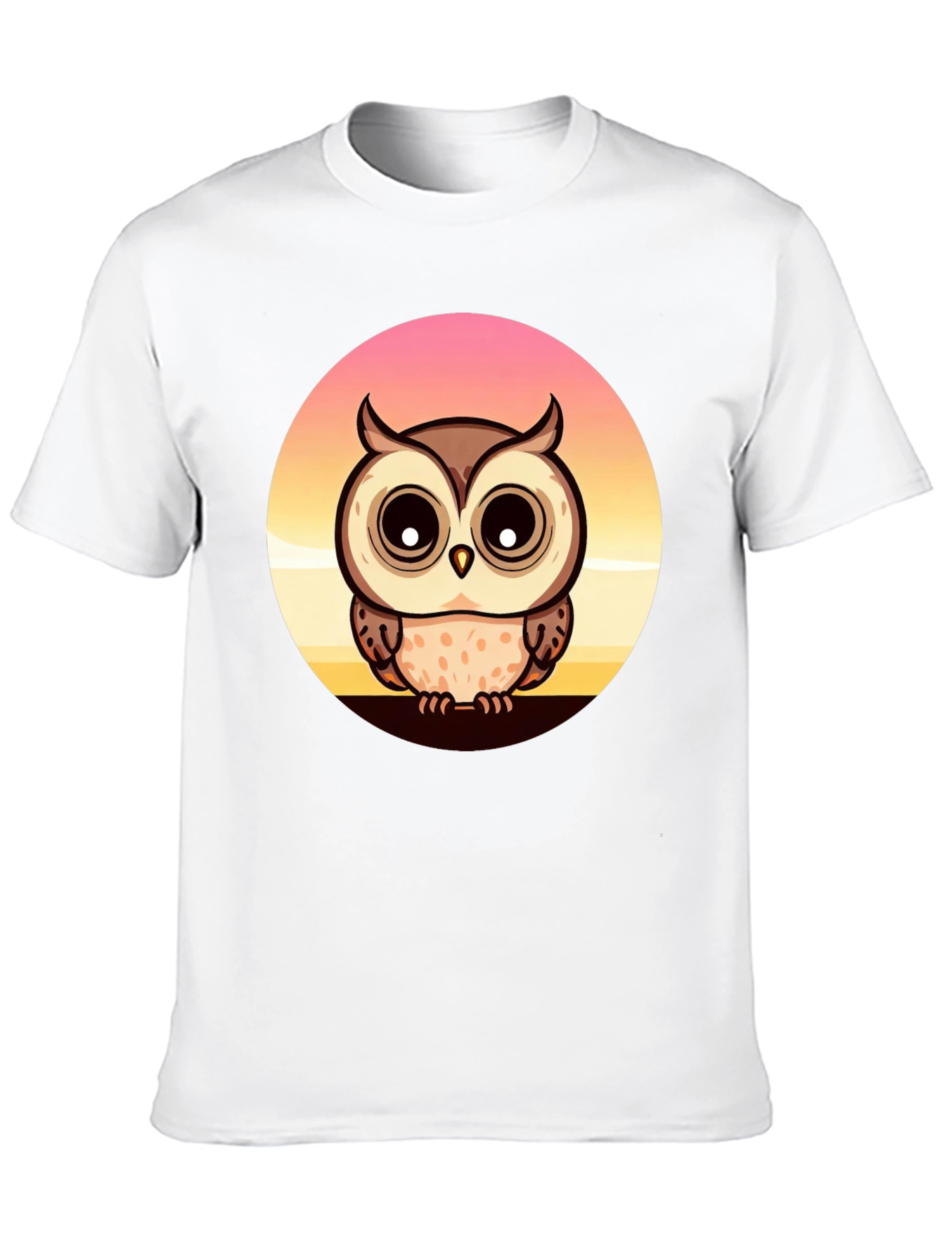 Owl Sunset Graphic T-Shirt - Unique Design