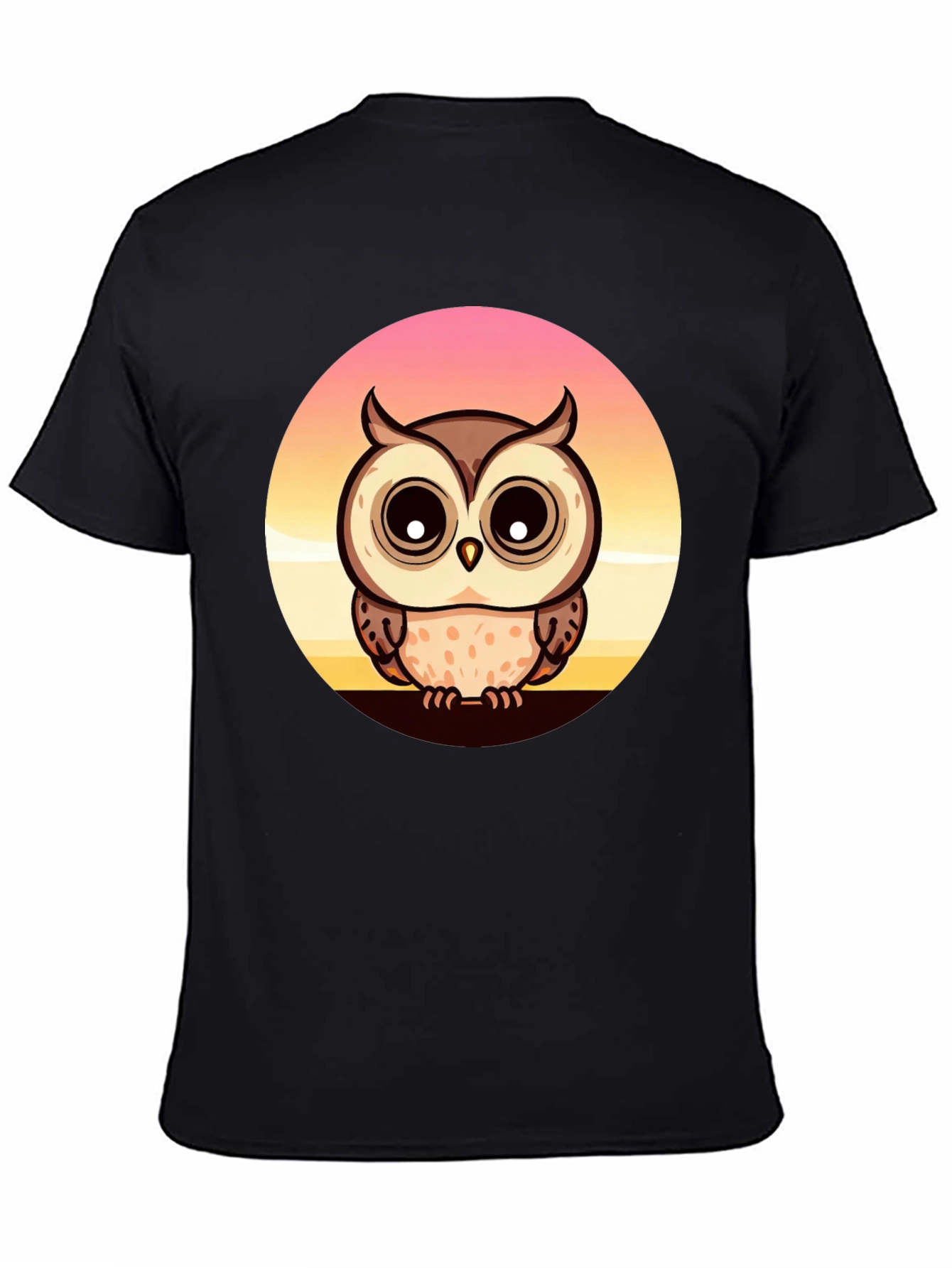 Owl Sunset Graphic T-Shirt - Unique Design