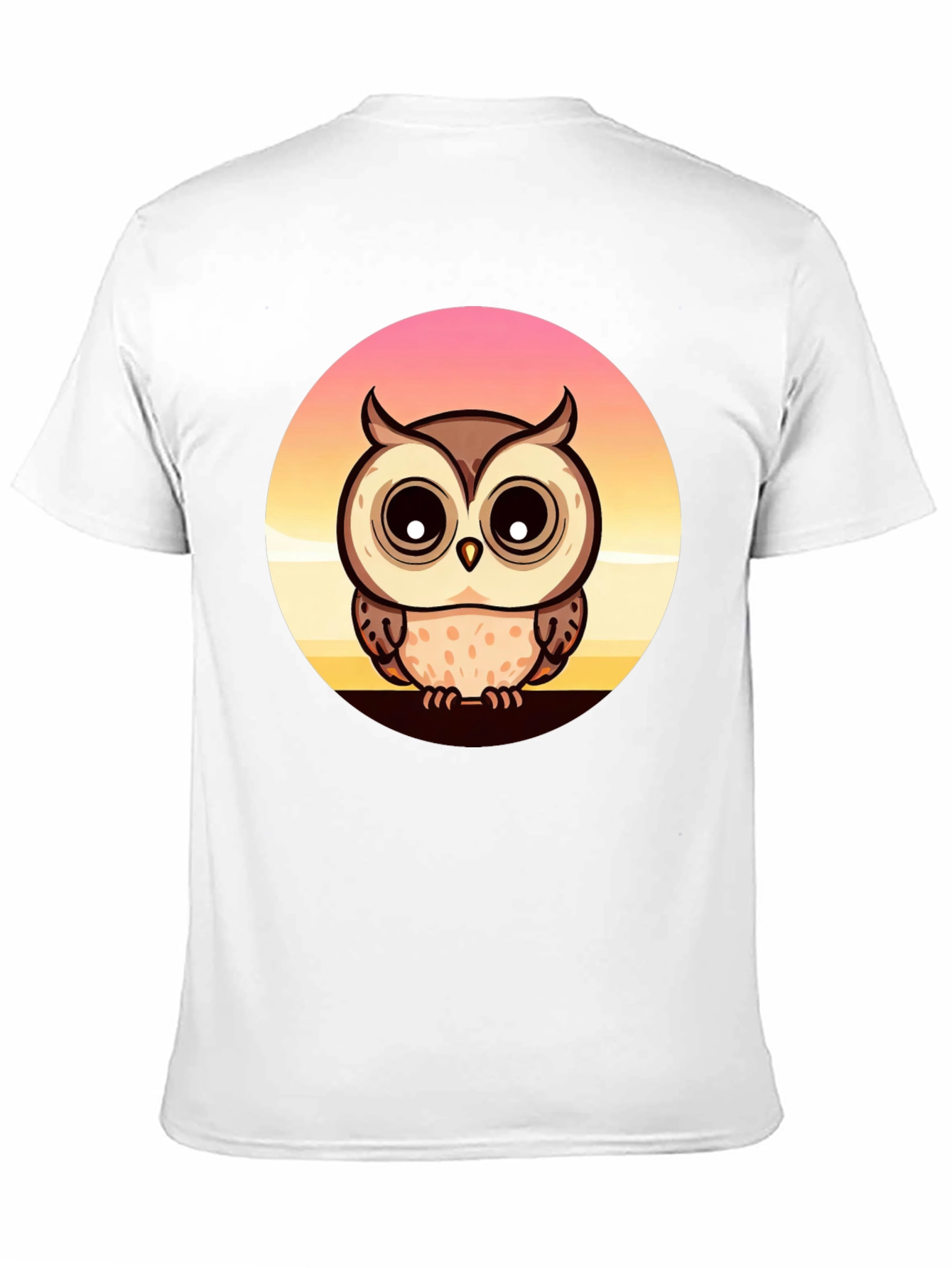 Owl Sunset Graphic T-Shirt - Unique Design