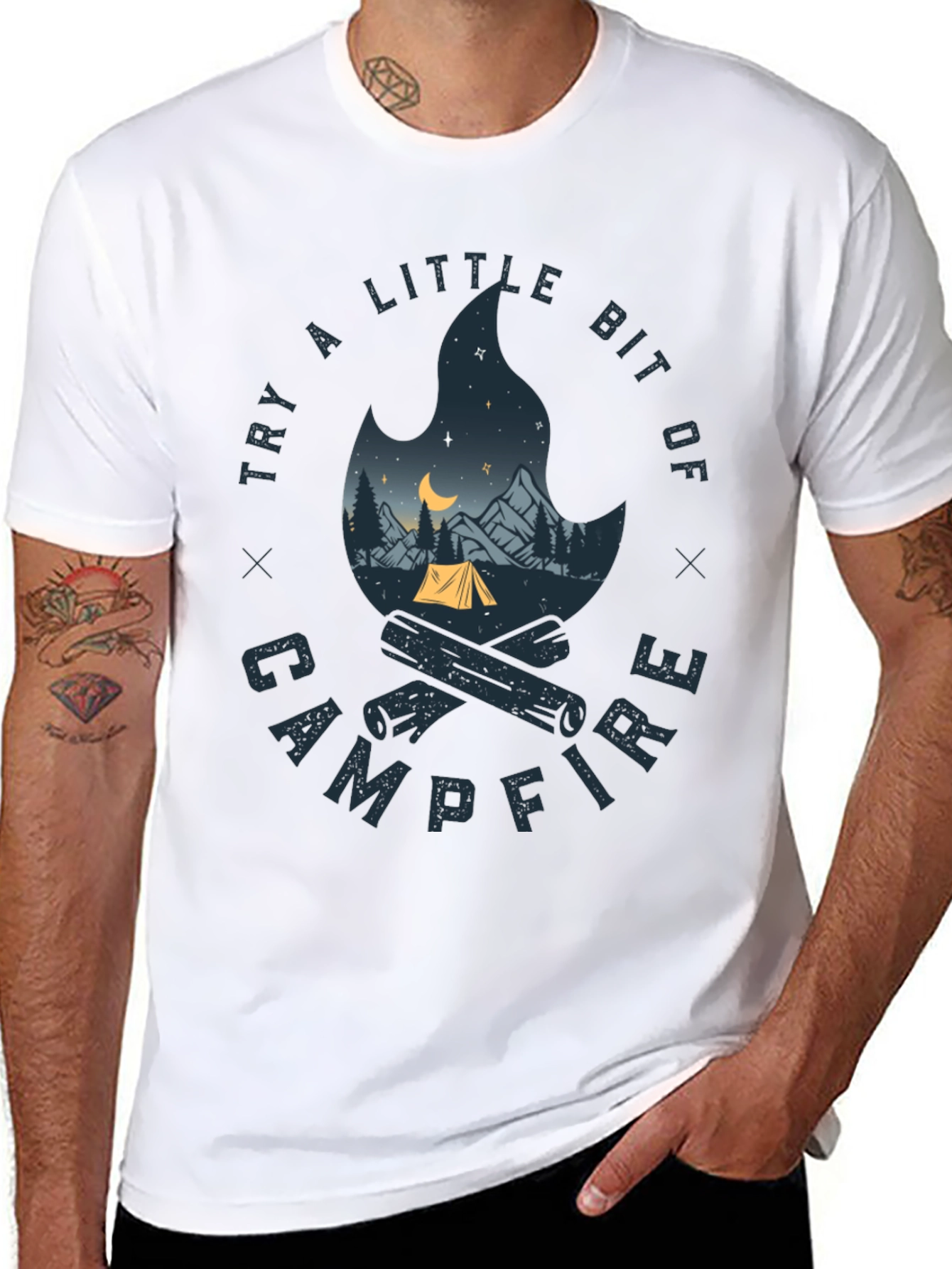 Campfire Graphic Tee - Adventure Awaits