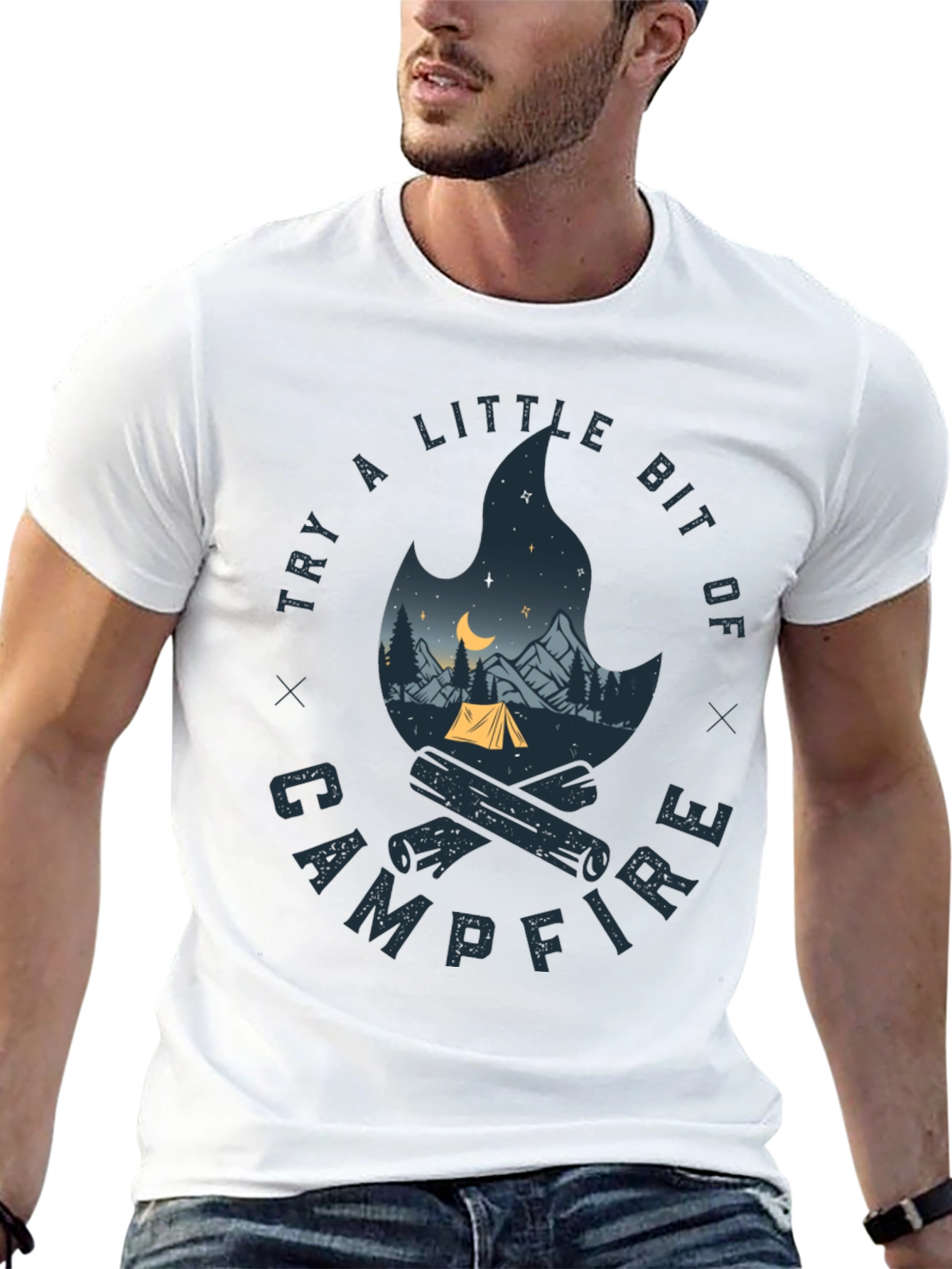 Campfire Graphic Tee - Adventure Awaits