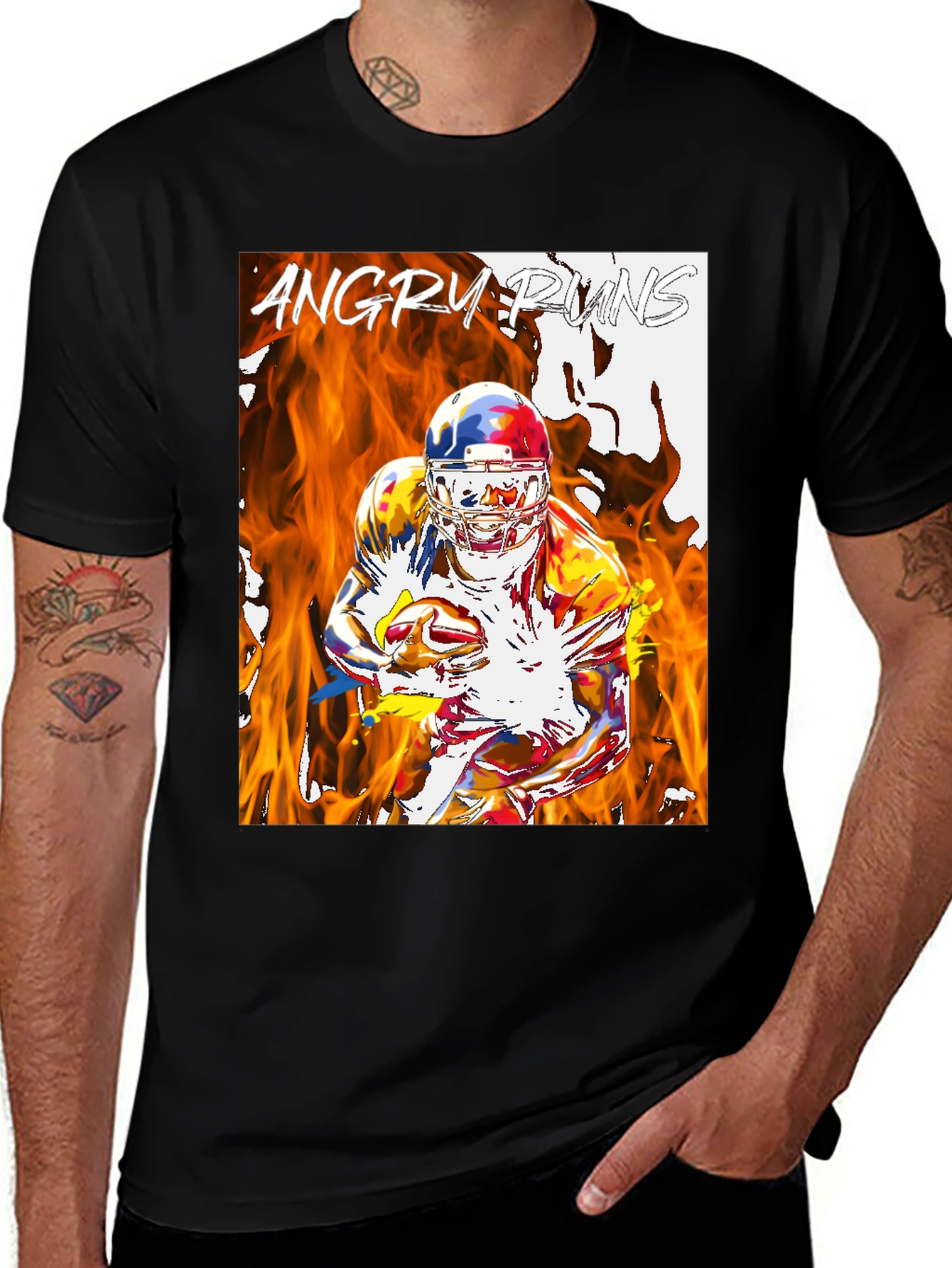 Angry Runs Football Graphic T-Shirt