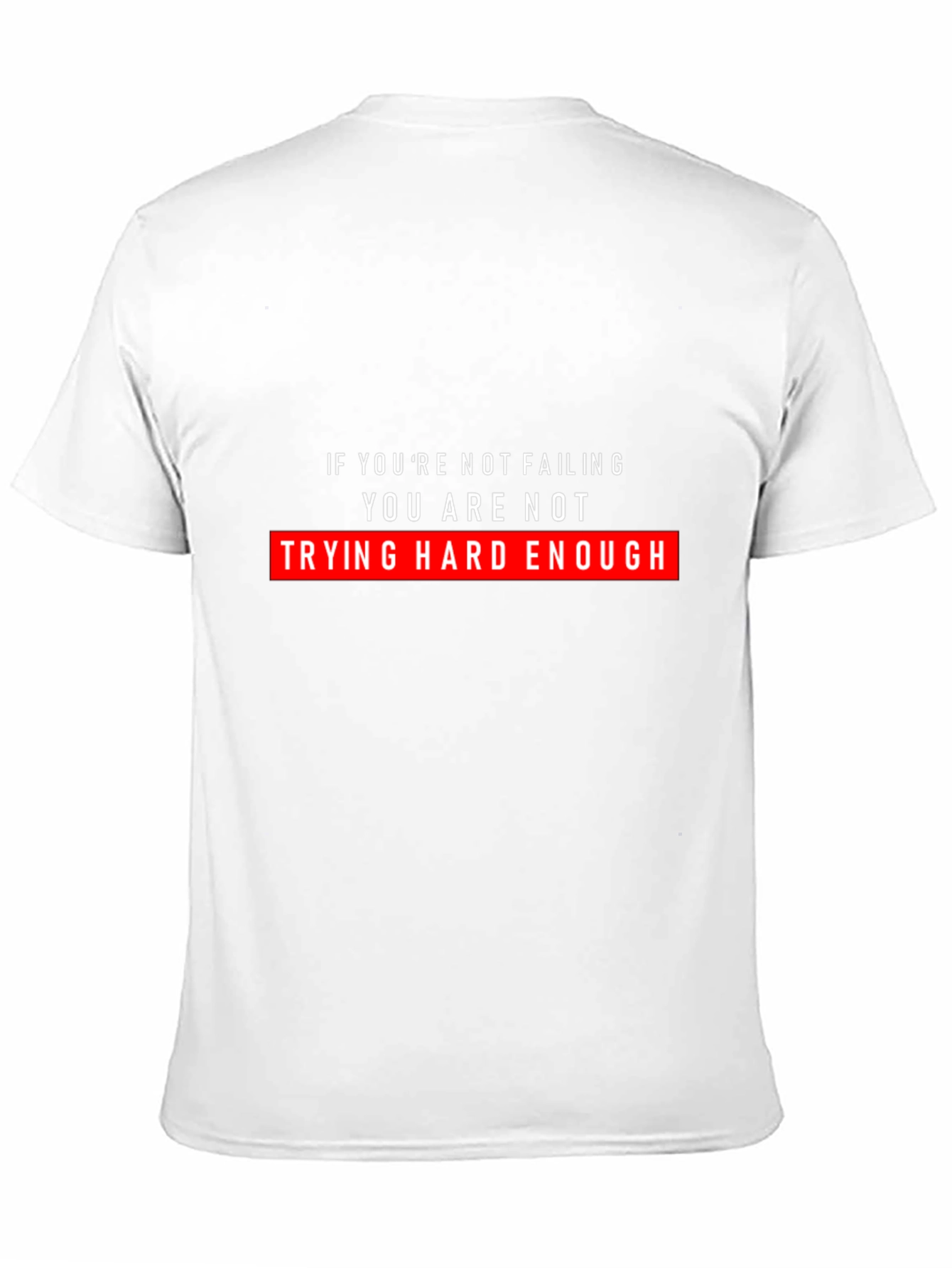 Motivational Trying Hard Enough Black T-Shirt