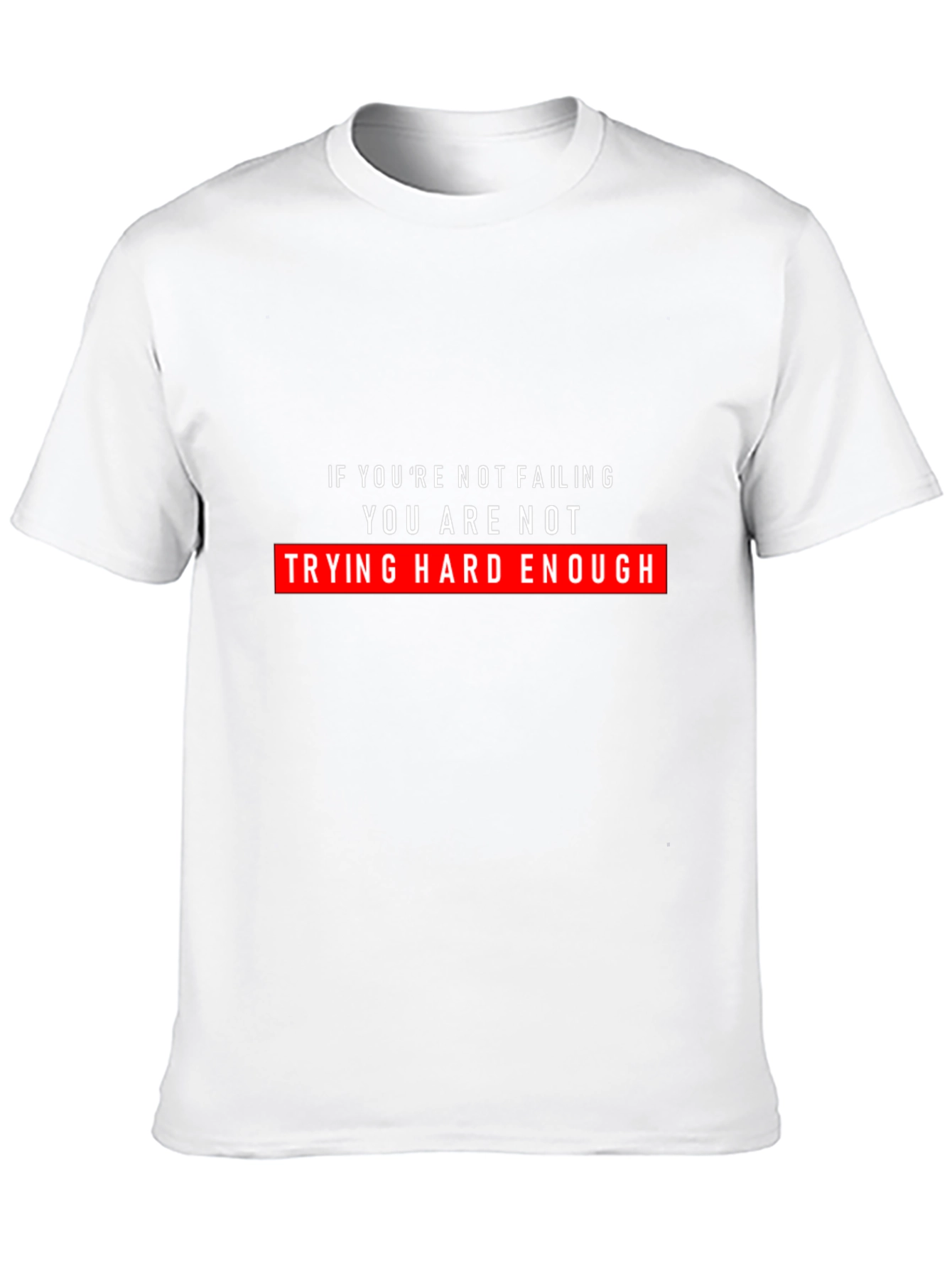 Motivational Trying Hard Enough Black T-Shirt