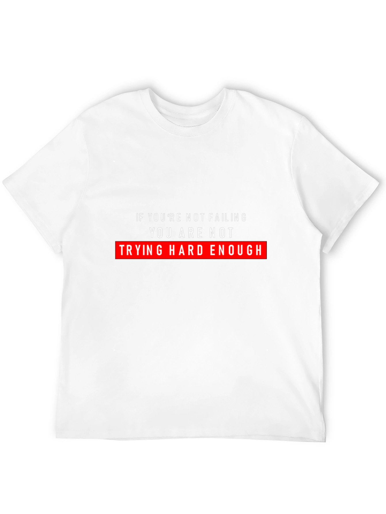 Motivational Trying Hard Enough Black T-Shirt