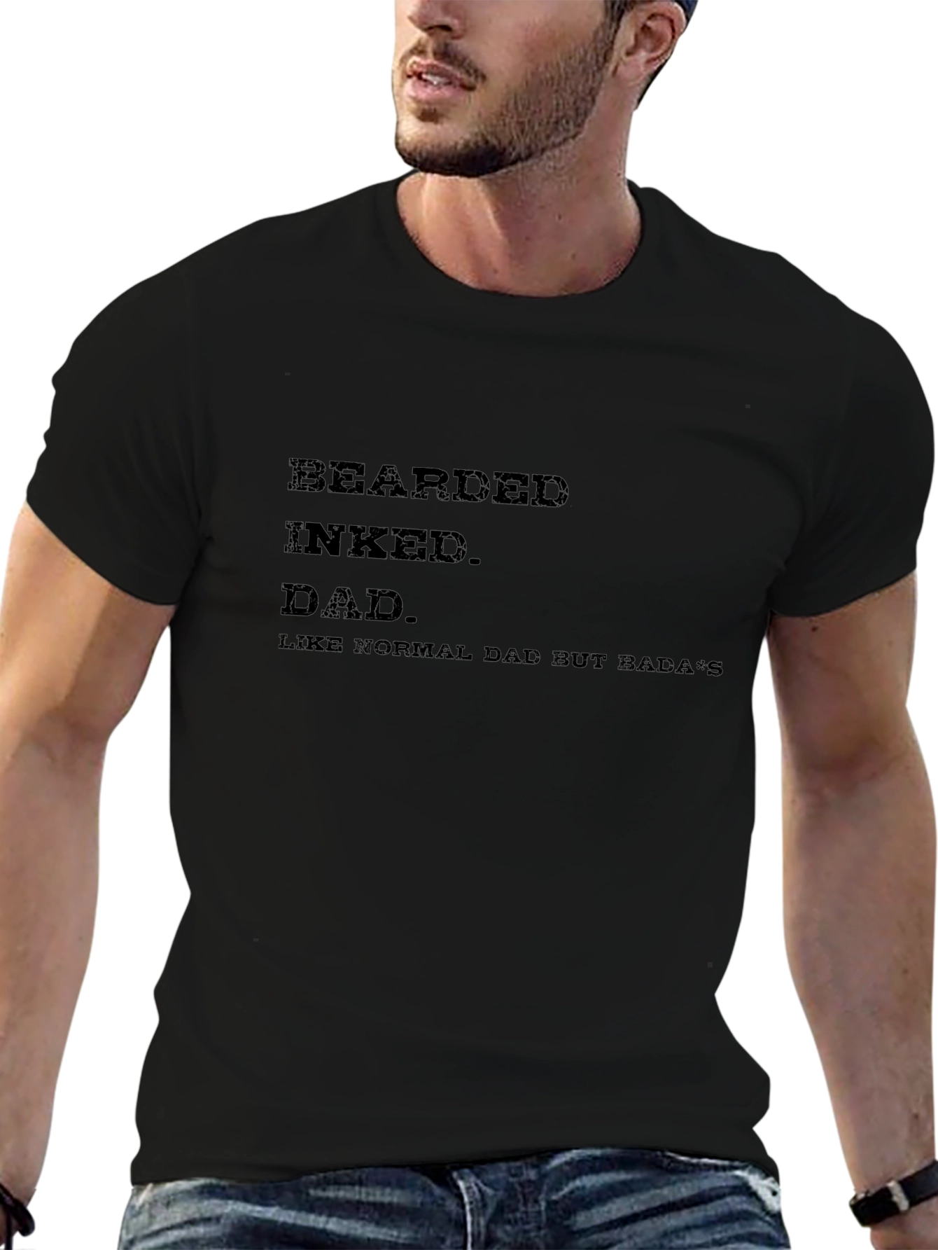 Bearded Inked Dad Graphic T-Shirt