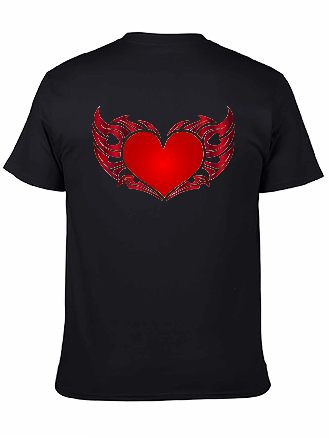 Heart Wings Graphic Tee - Black
