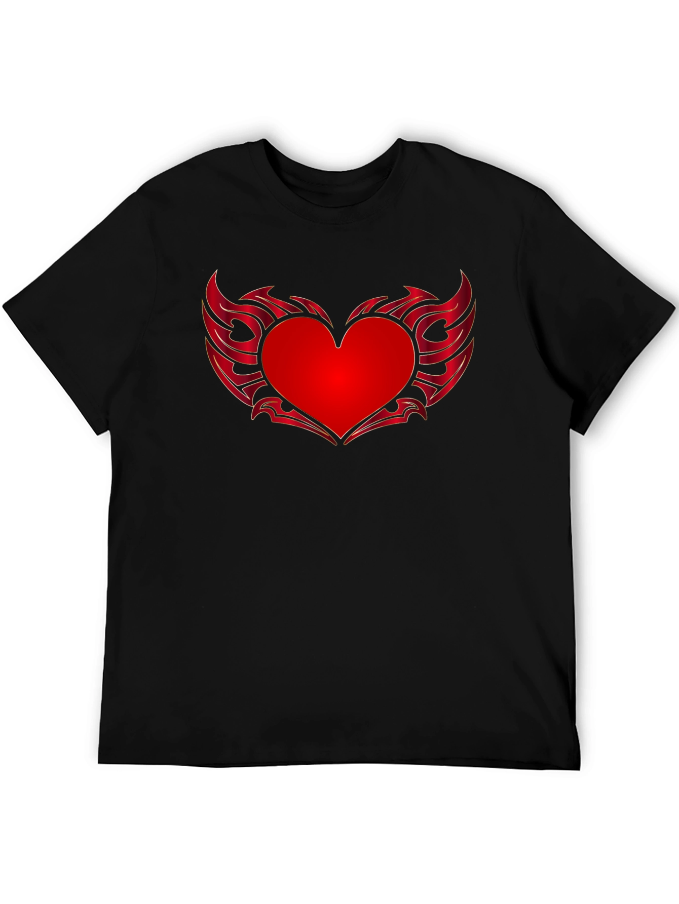 Heart Wings Graphic Tee - Black