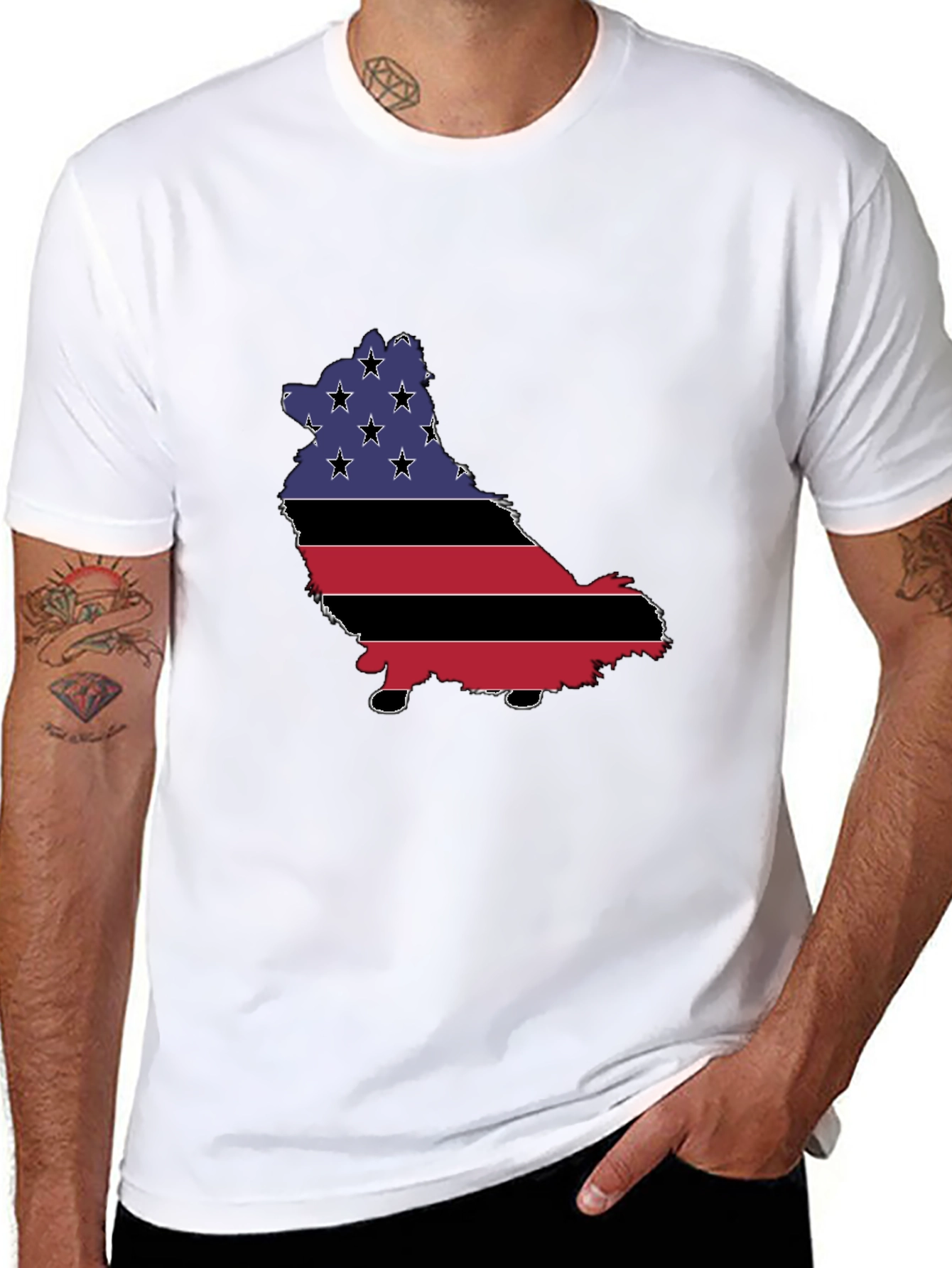 Patriotic Dog Flag T-Shirt – USA Dog Lover Tee