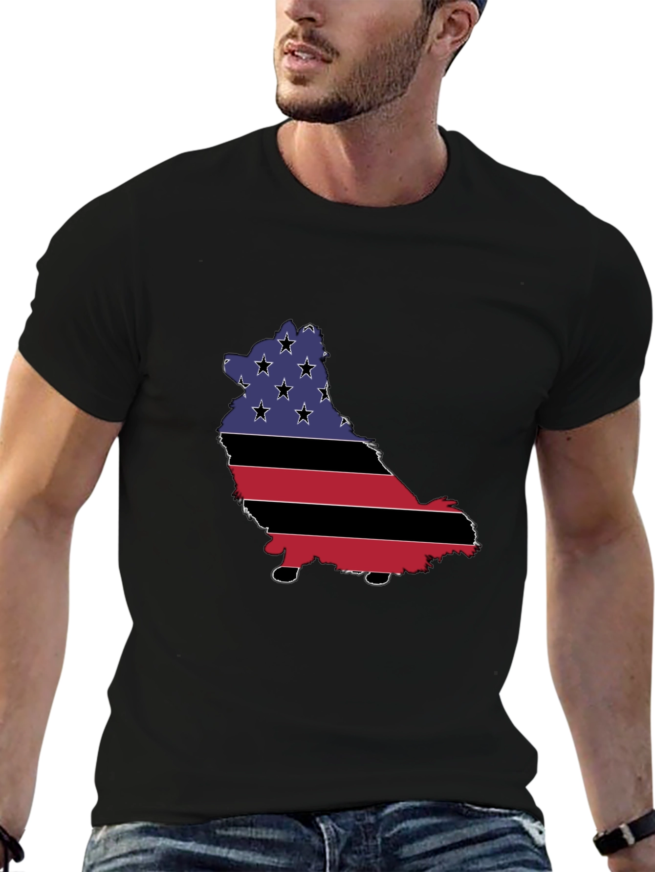 Patriotic Dog Flag T-Shirt – USA Dog Lover Tee