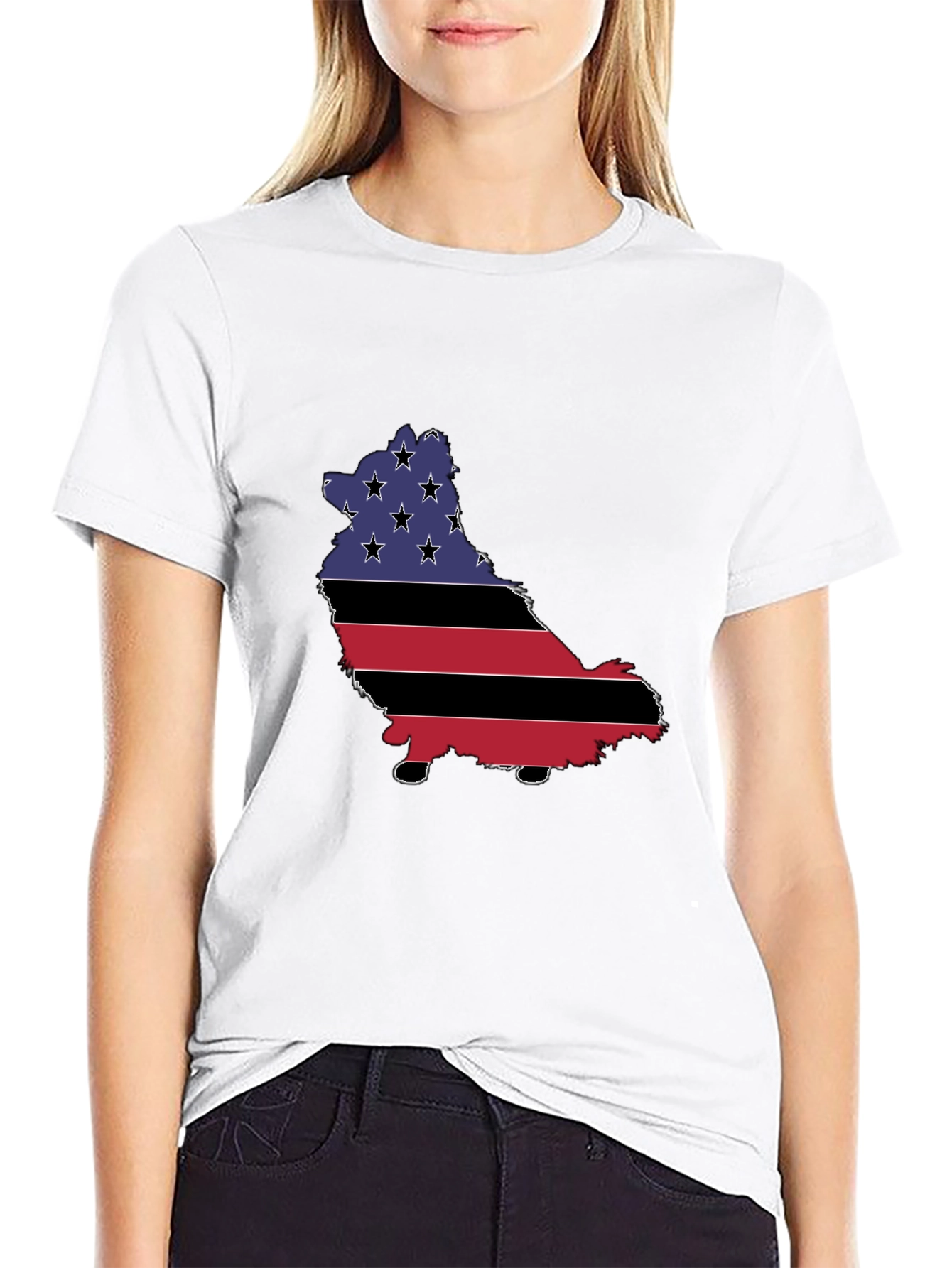 Patriotic Dog Flag T-Shirt – USA Dog Lover Tee