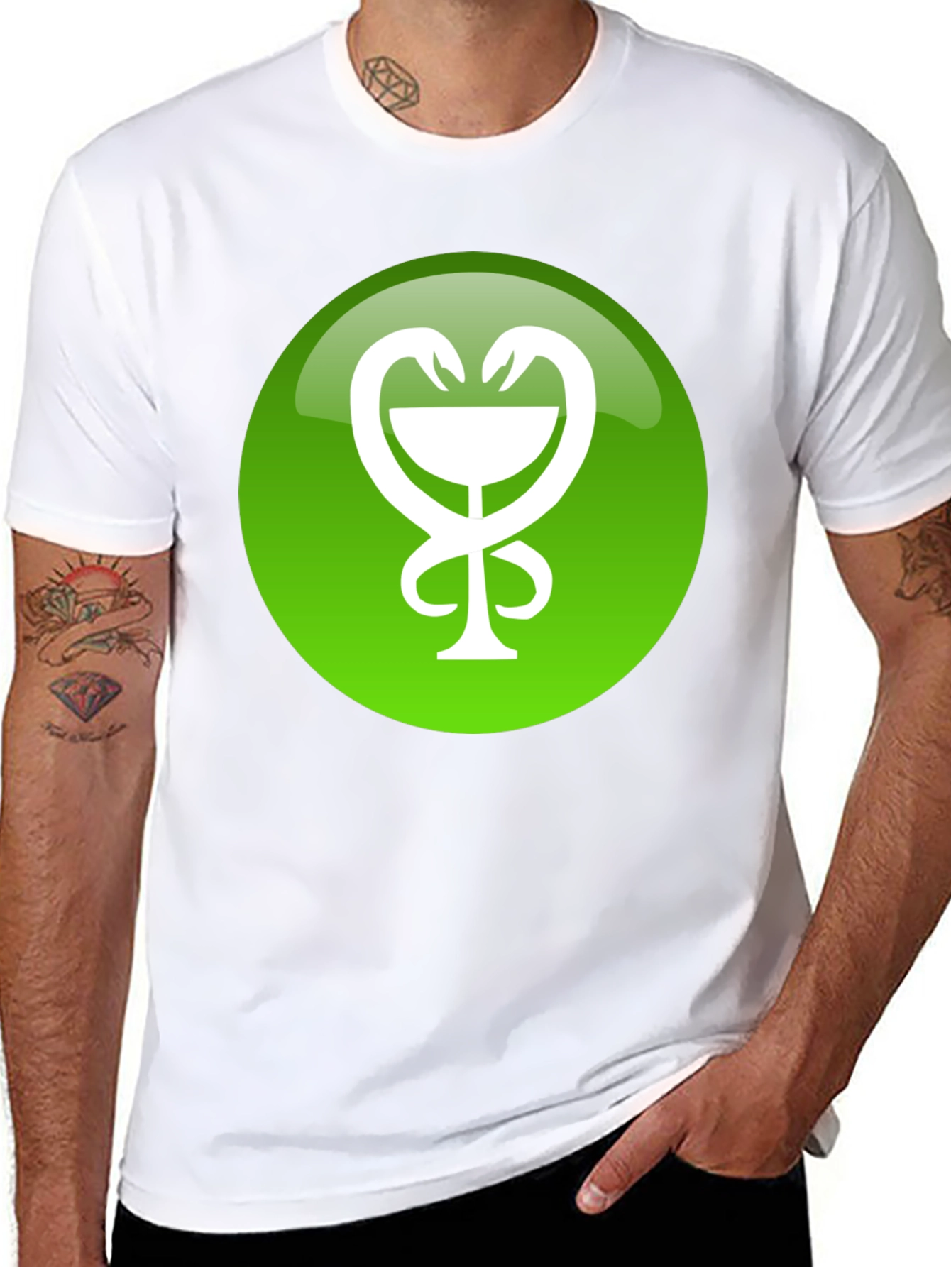 Pharmacy Symbol Graphic Tee - Green