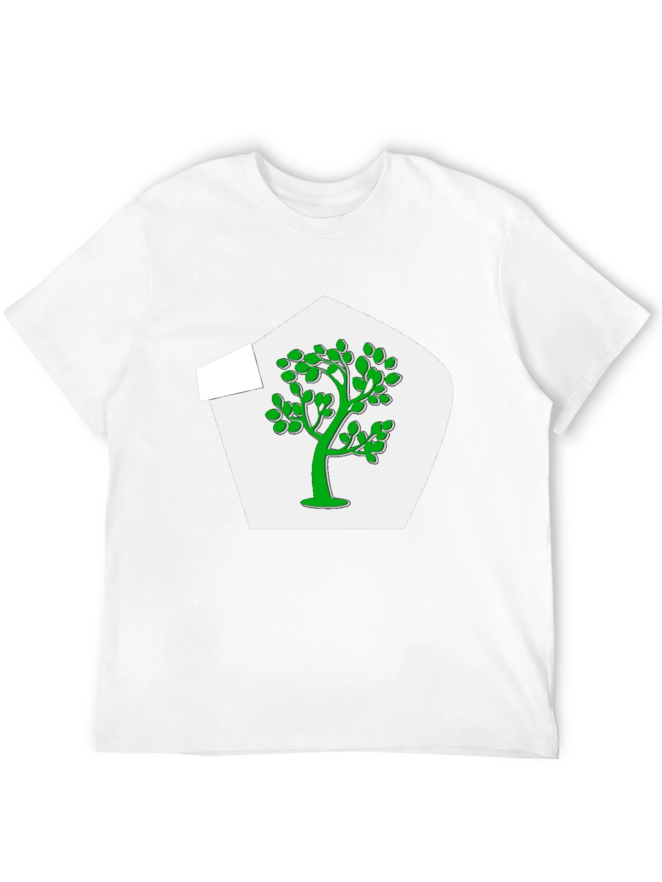 Green Tree Graphic Black T-Shirt