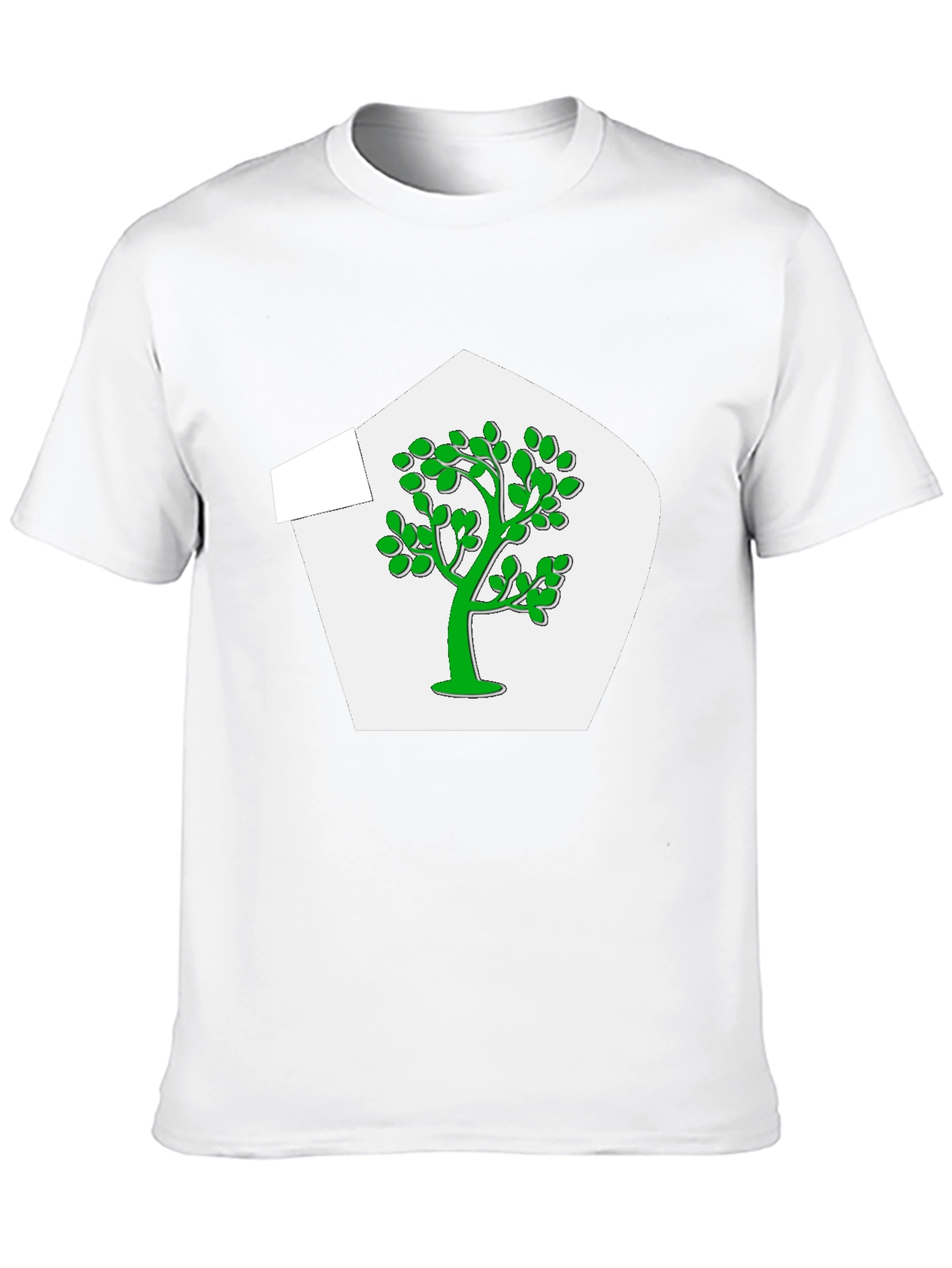 Green Tree Graphic Black T-Shirt