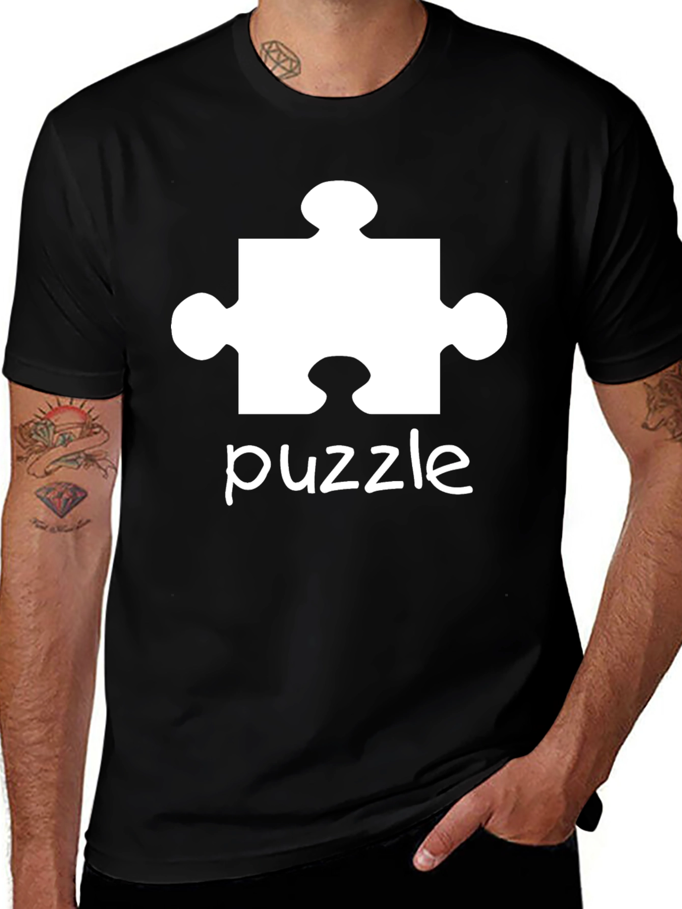 Puzzle Piece Graphic Tee - Autism Awareness Shirt