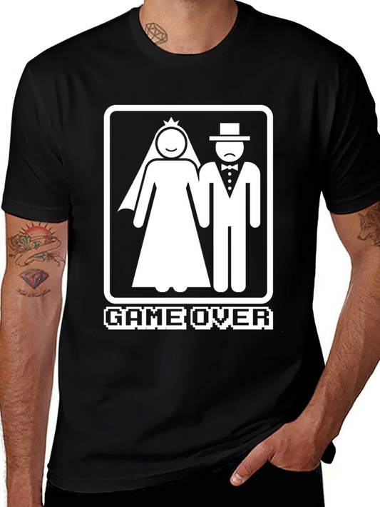 Game Over Wedding Black T-Shirt