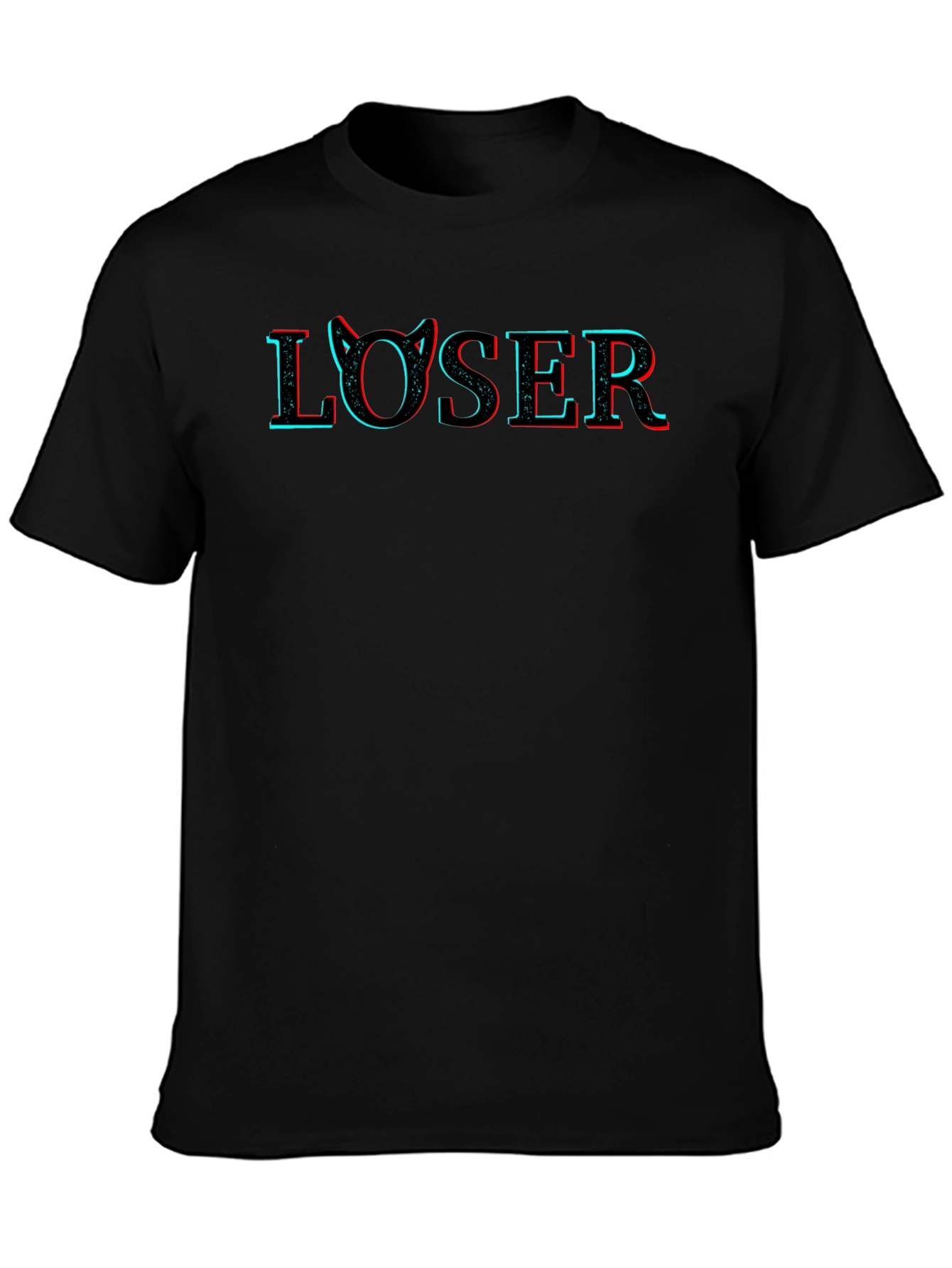 Loser Cat Ear Graphic T-Shirt - Edgy & Stylish