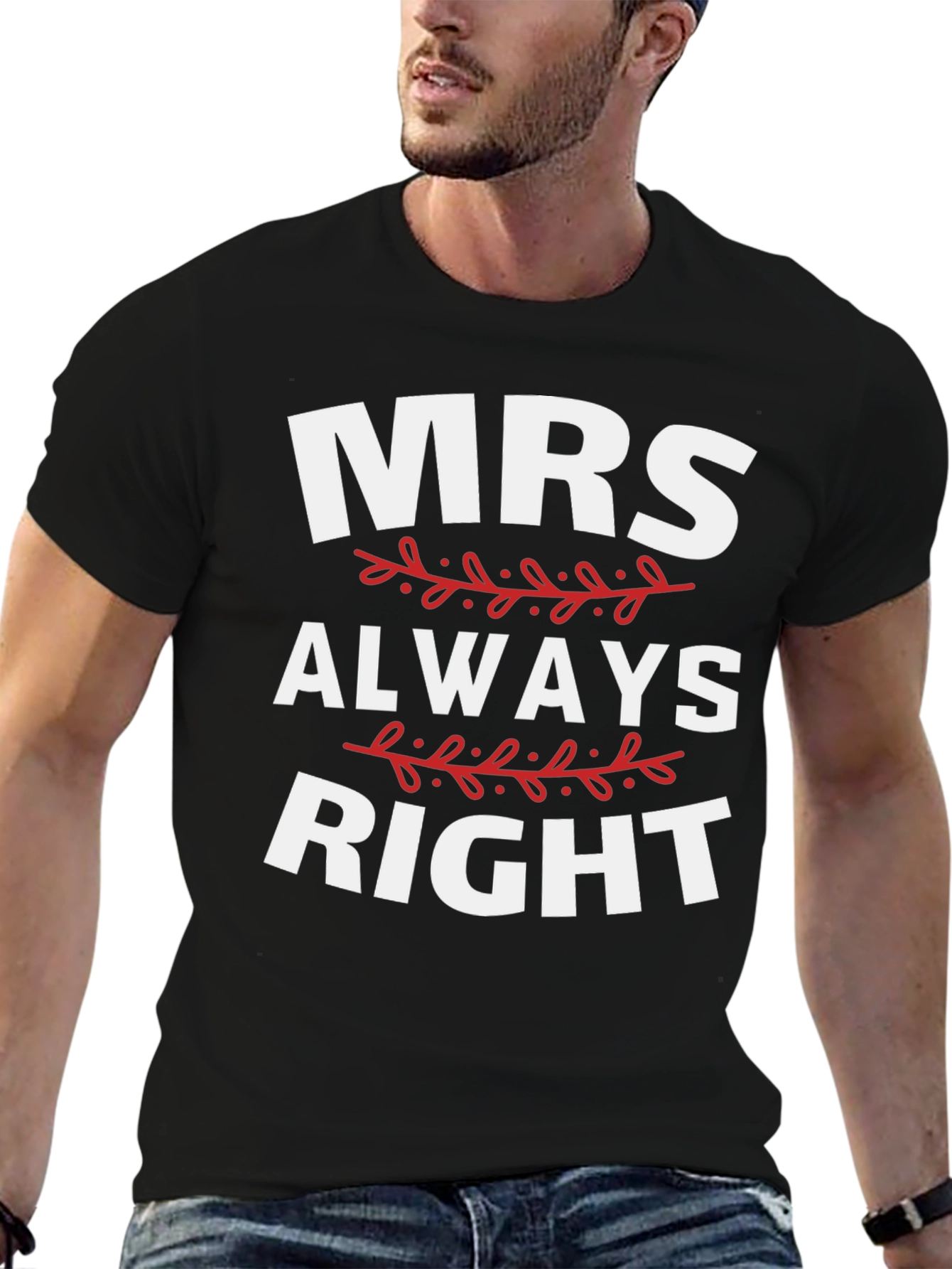 Mrs. Always Right Black Graphic Tee