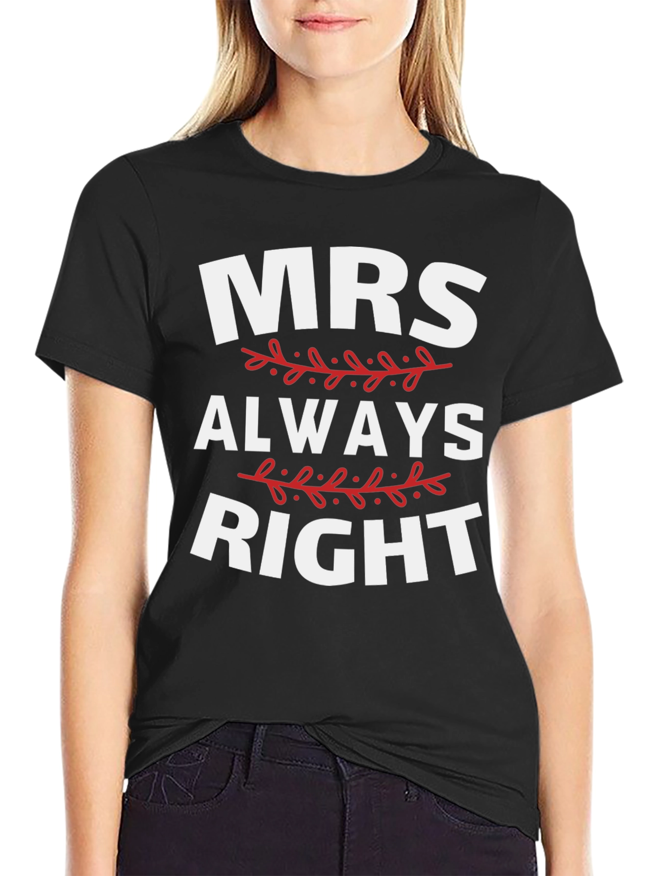 Mrs. Always Right Black Graphic Tee