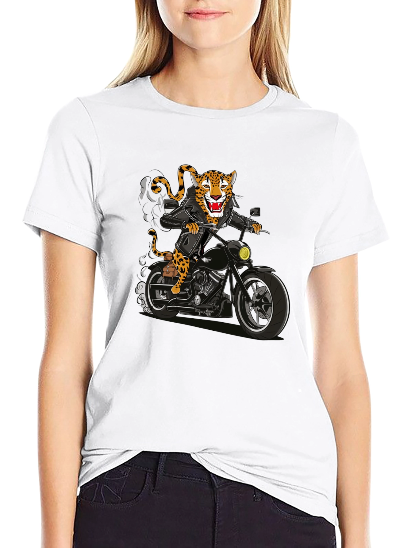 Biker Jaguar Graphic T-Shirt