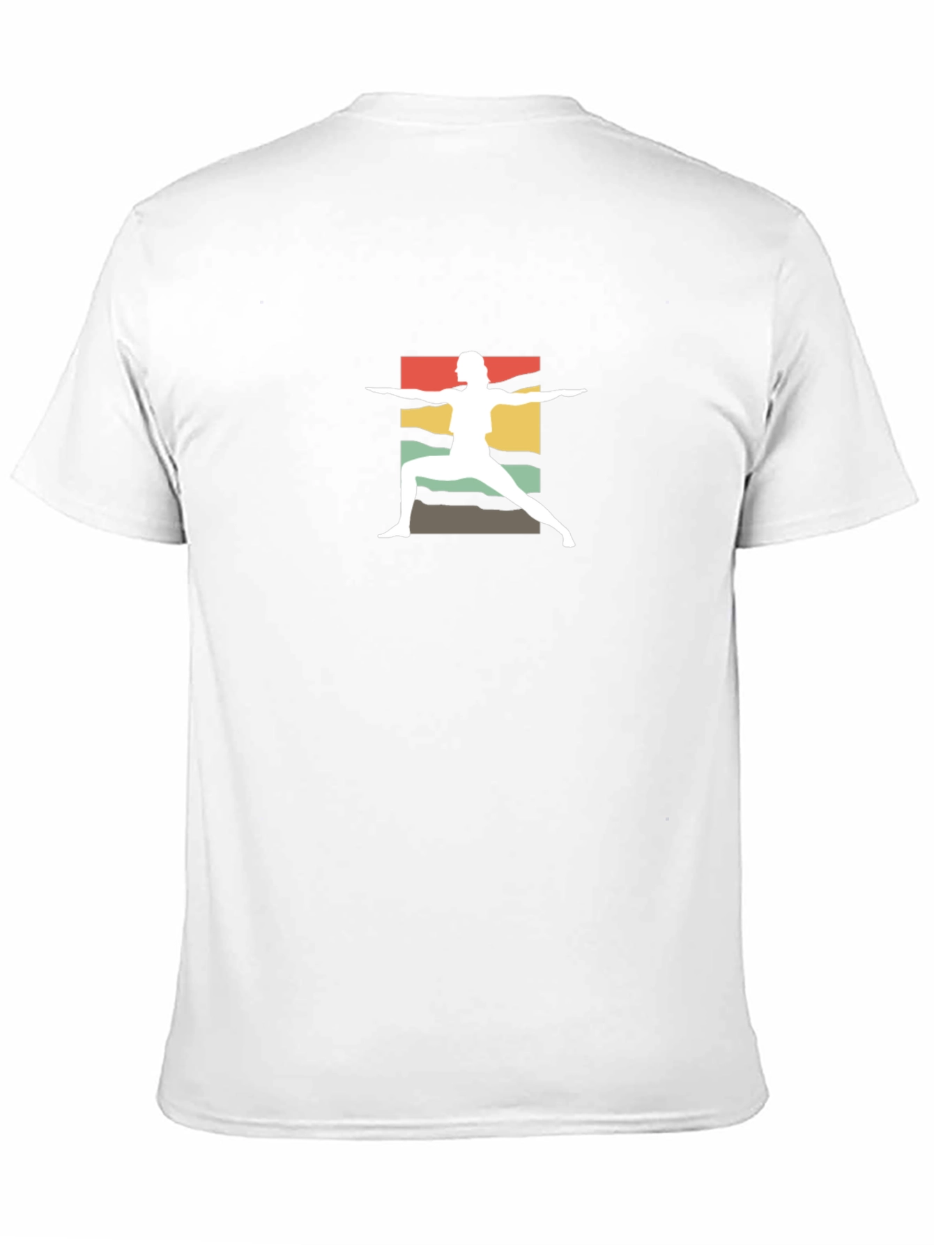 Yoga Pose Graphic Tee - Retro Style Cotton Shirt